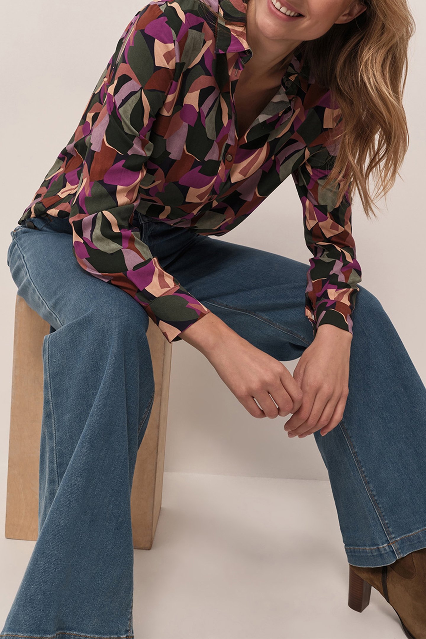 CLARA - SYCAMORE SHIRT WITH ARTY PRINT COLOR 3