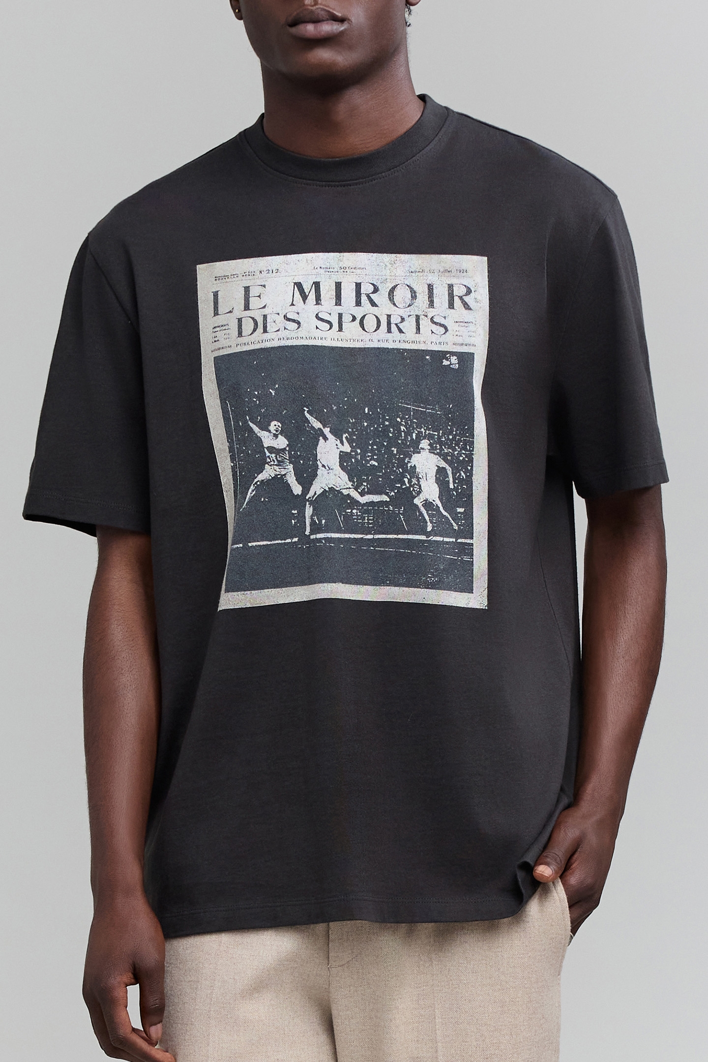 T-SHIRT ASPHALT ORGANIC COTTON VISUAL POSTER SPORT MEN 1