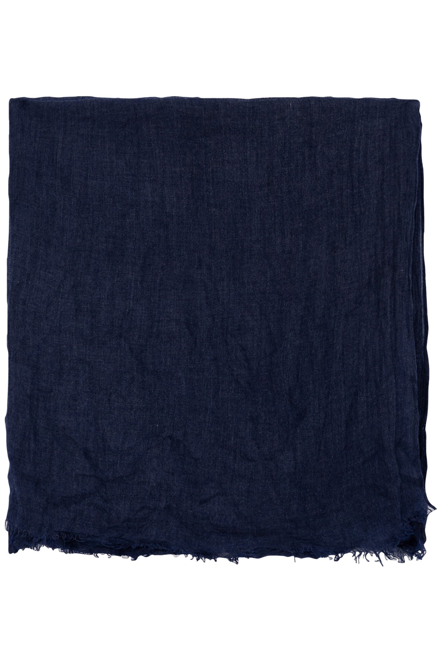 PLAIN NAVY CHEQUE WITH FRINGED EDGES 1