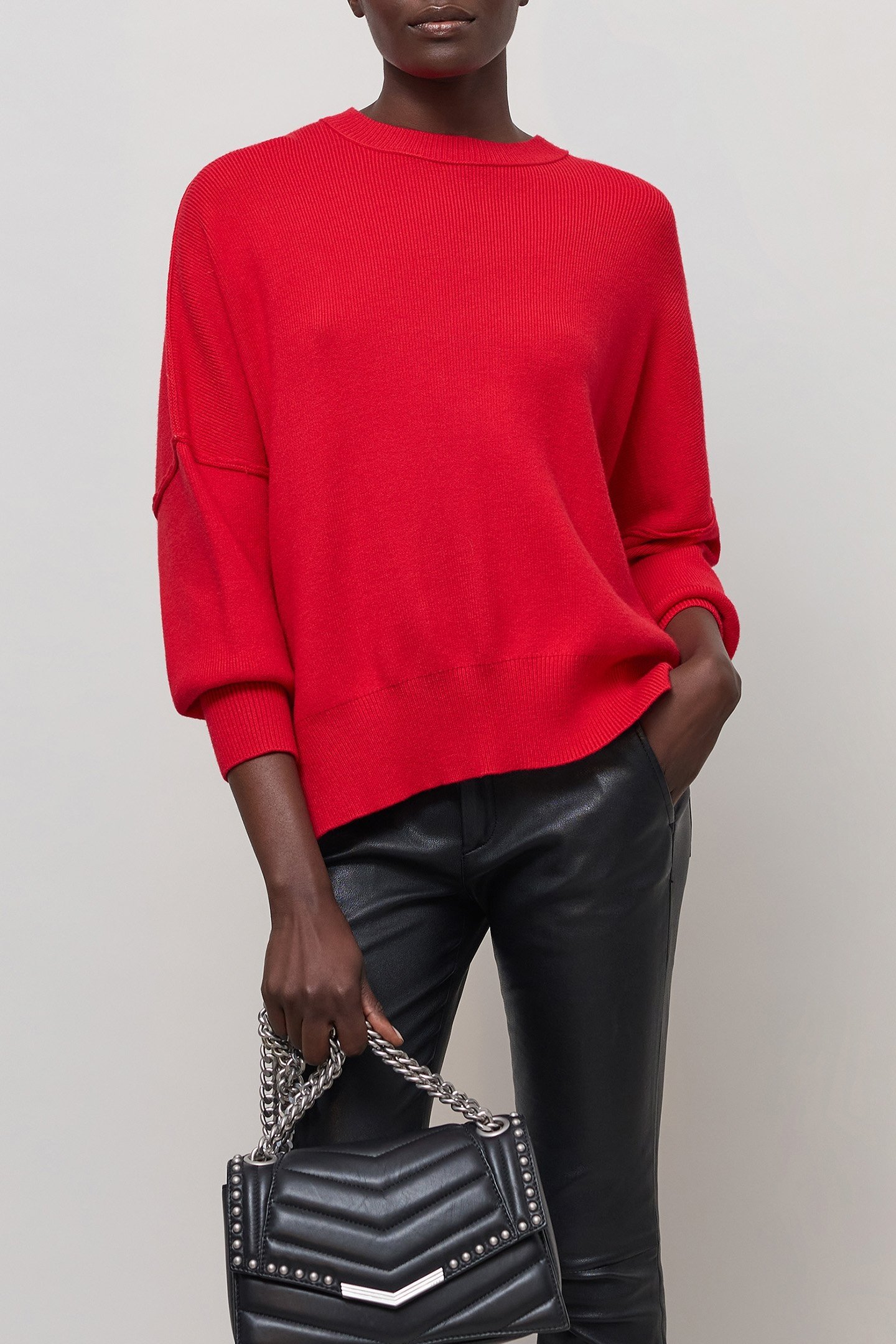 VERMILION REVERSE SEAM SWEATER 1