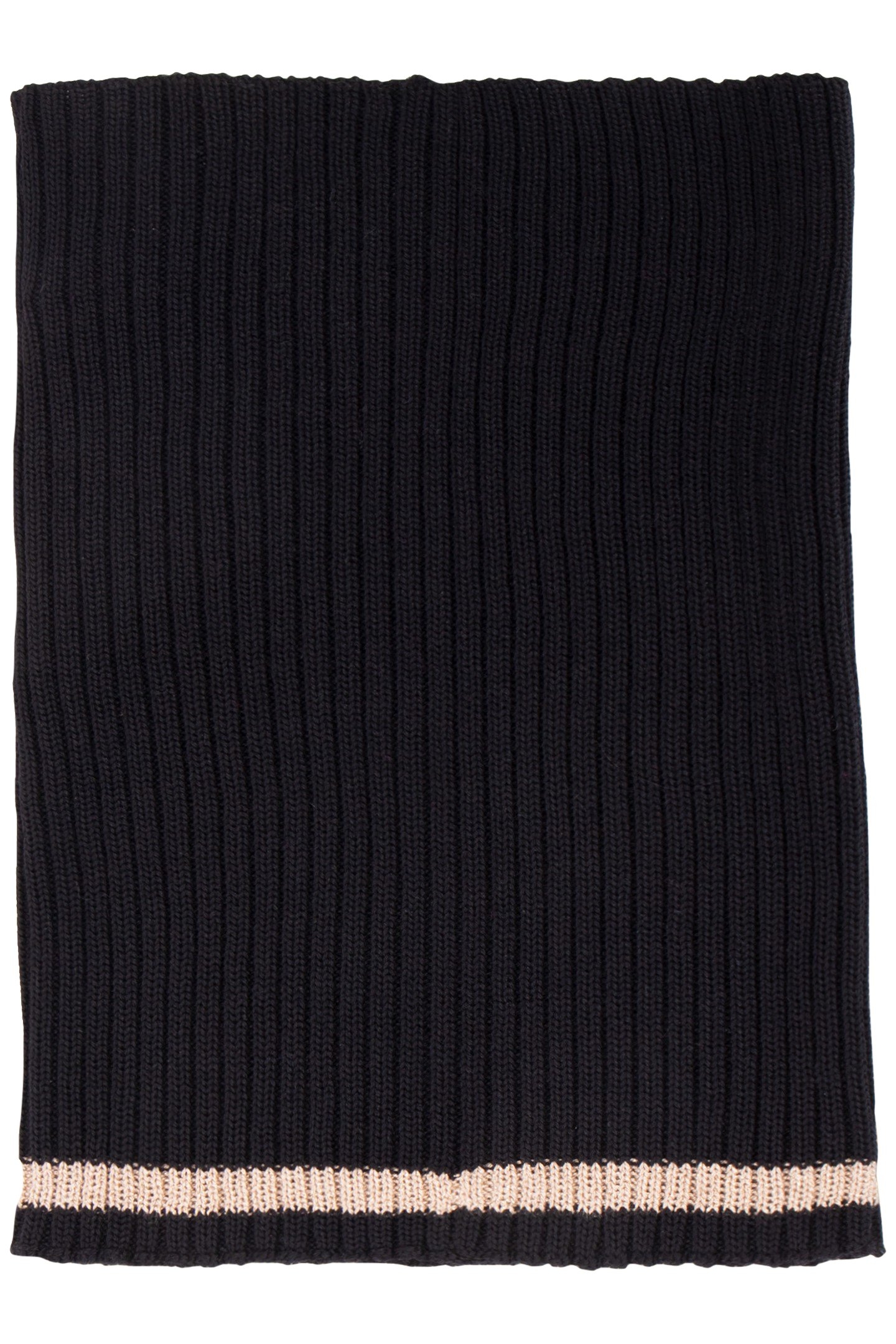 LAFRANÇAISE BLACK RIBBED KNIT SNOOD 4