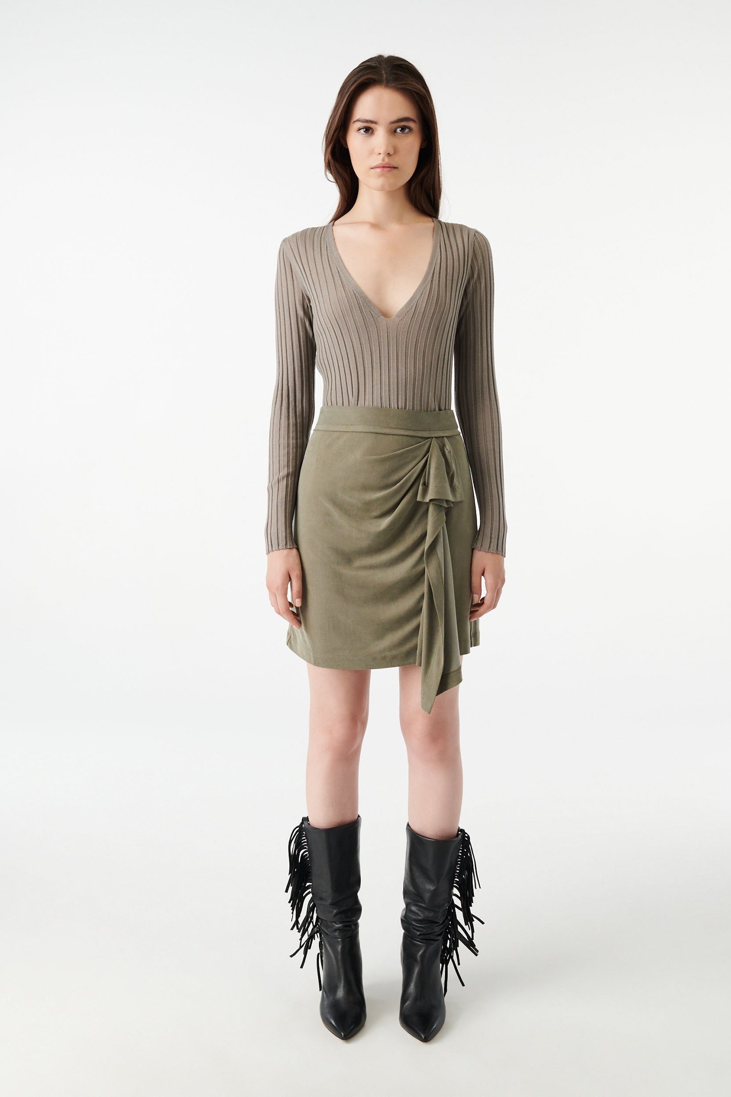 EDMA SKIRT LIGHT KHAKI 3