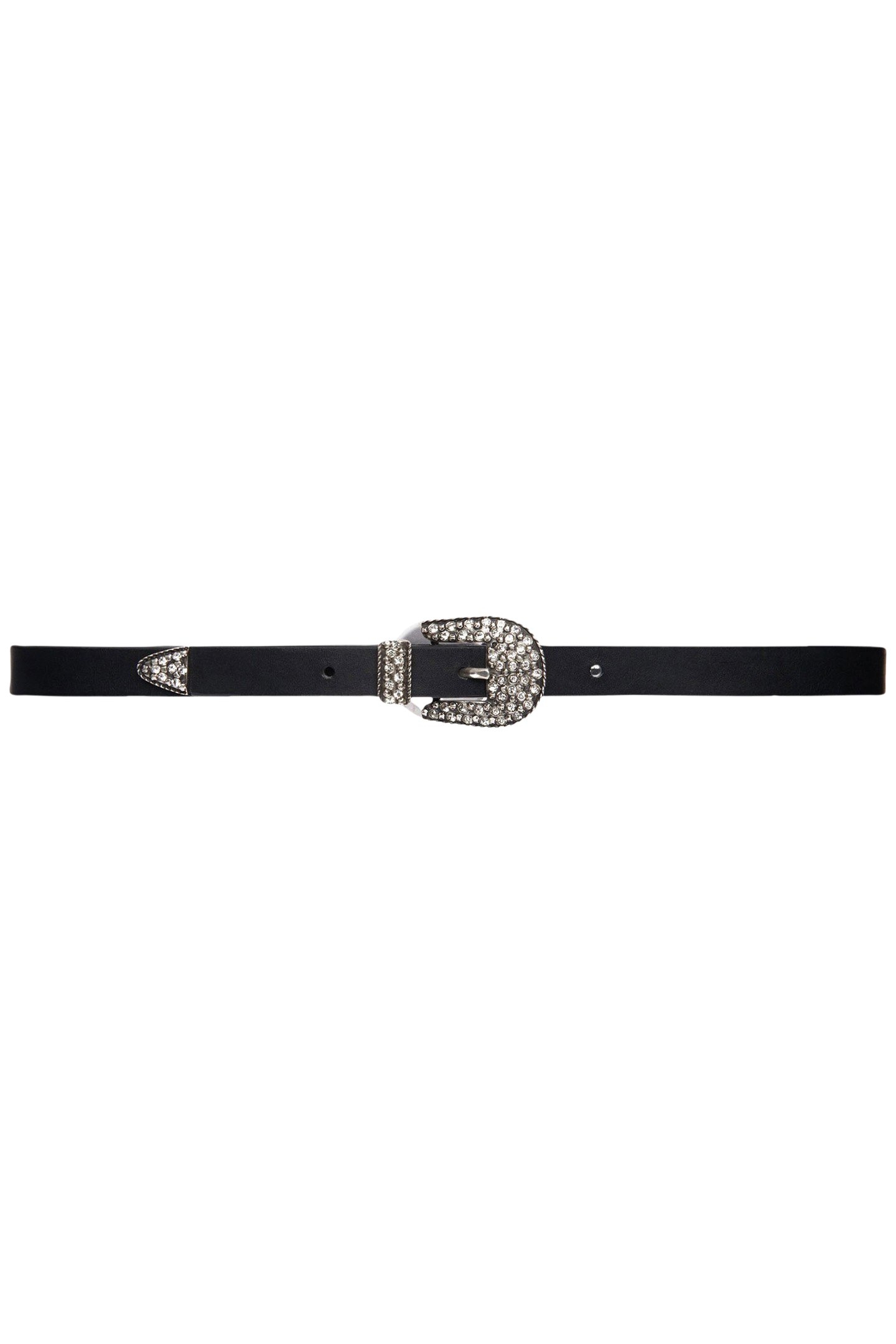 BRASS THIN BELT BLACK 1