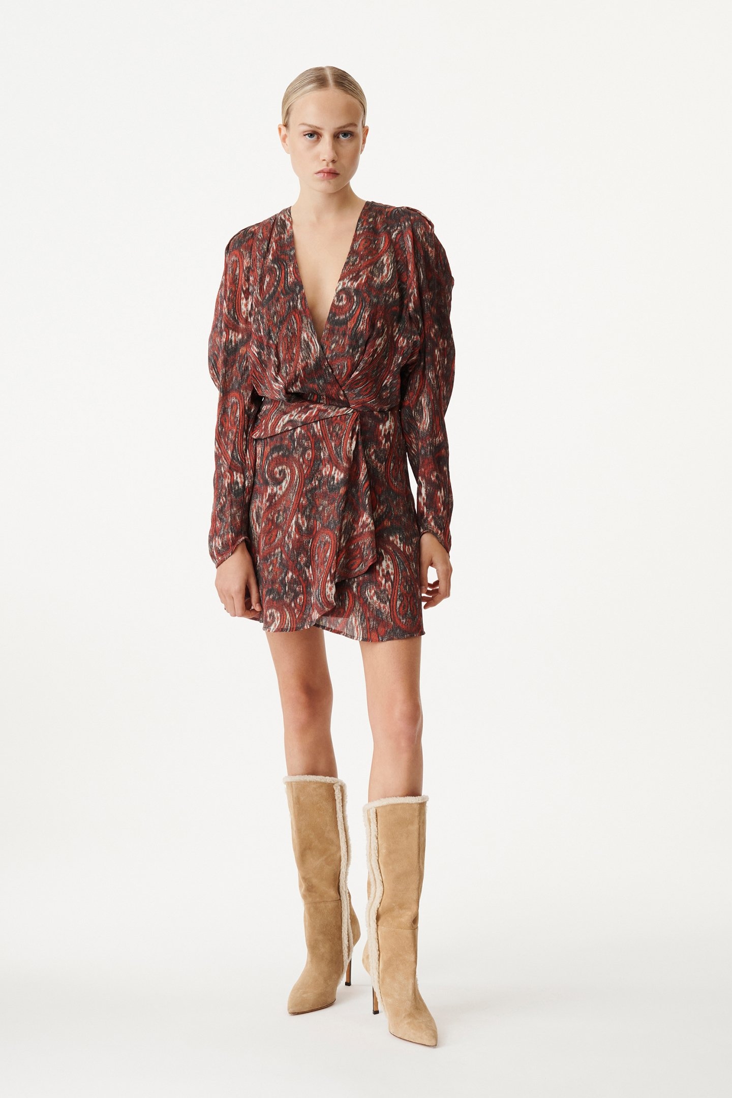 CHAYTONSPE DRESS MIXED RED 2