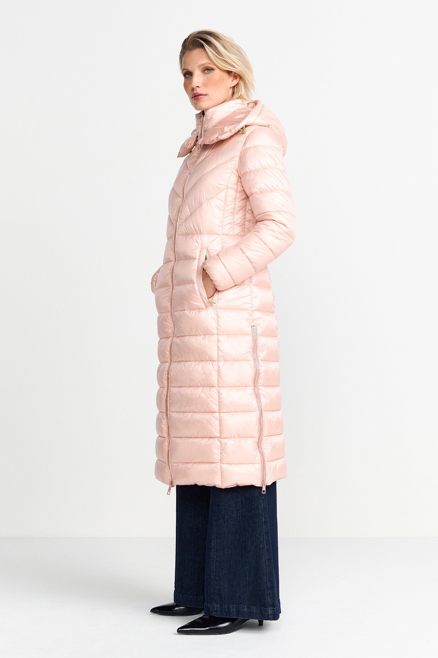 EXTRA LONG PUFFER COAT WINTER ROSE 4