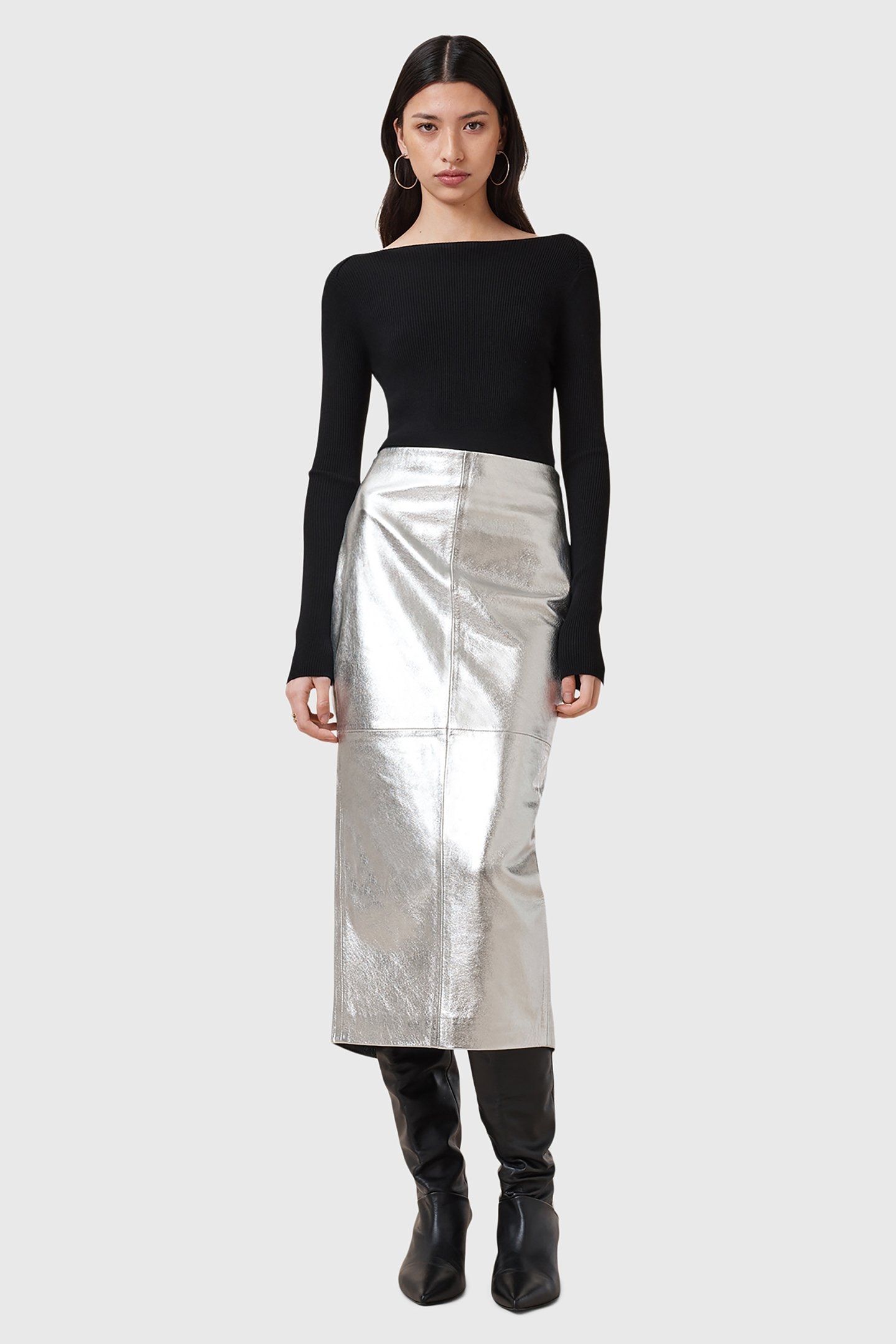 RENAI PENCIL SKIRT SILVER 3