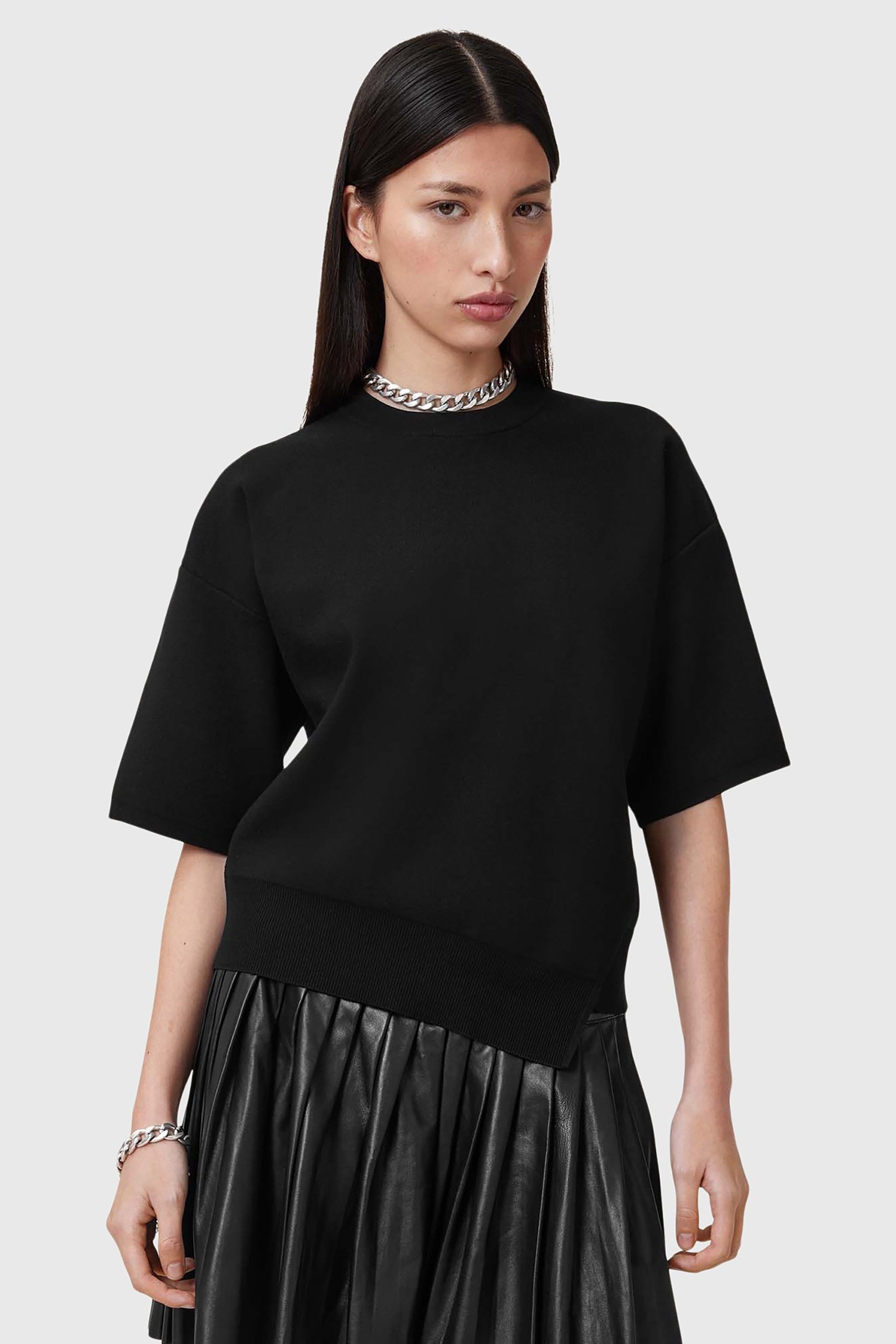 REMI KNIT TEE BLACK 1