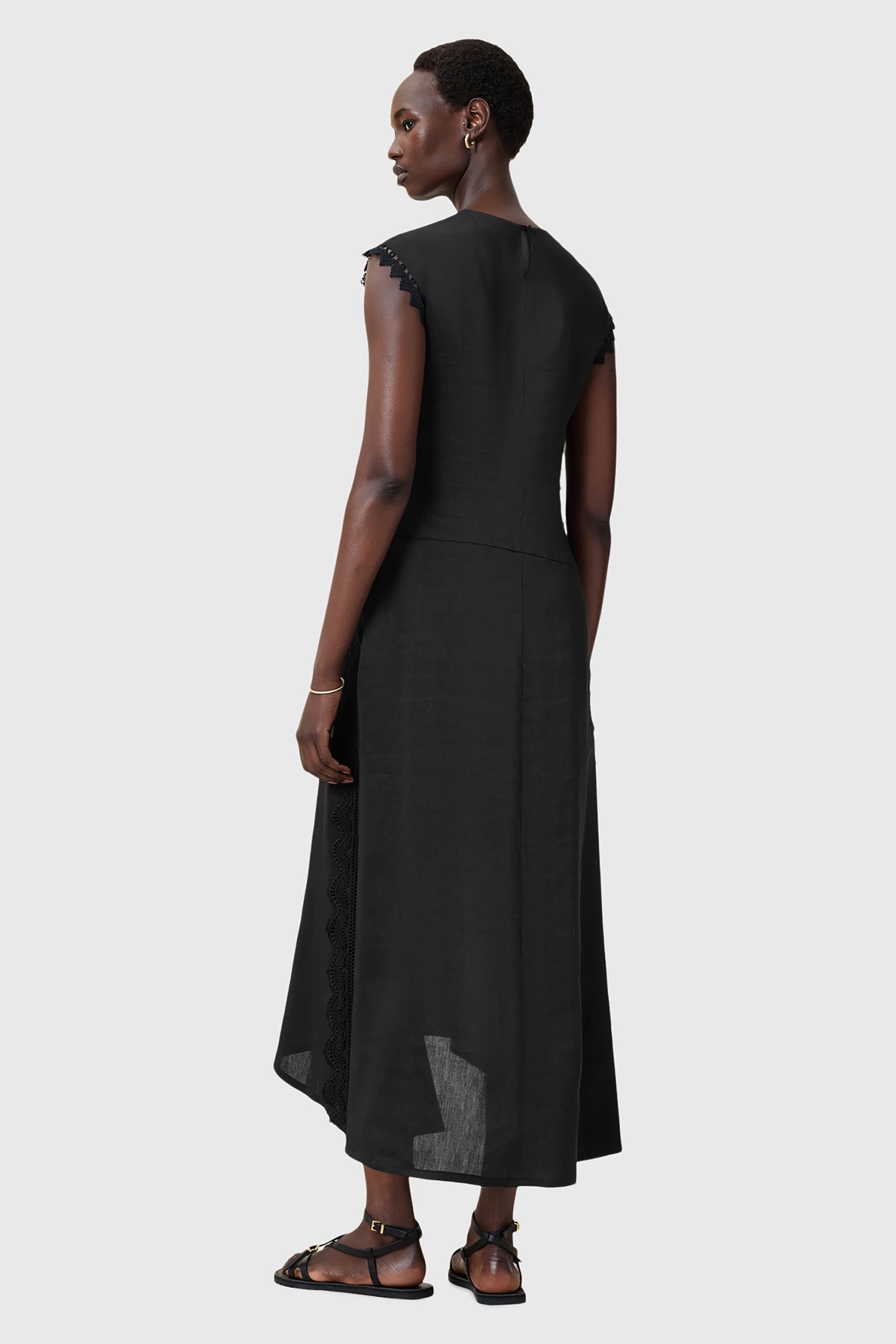 LYRA LINEN DRESS BLACK 2