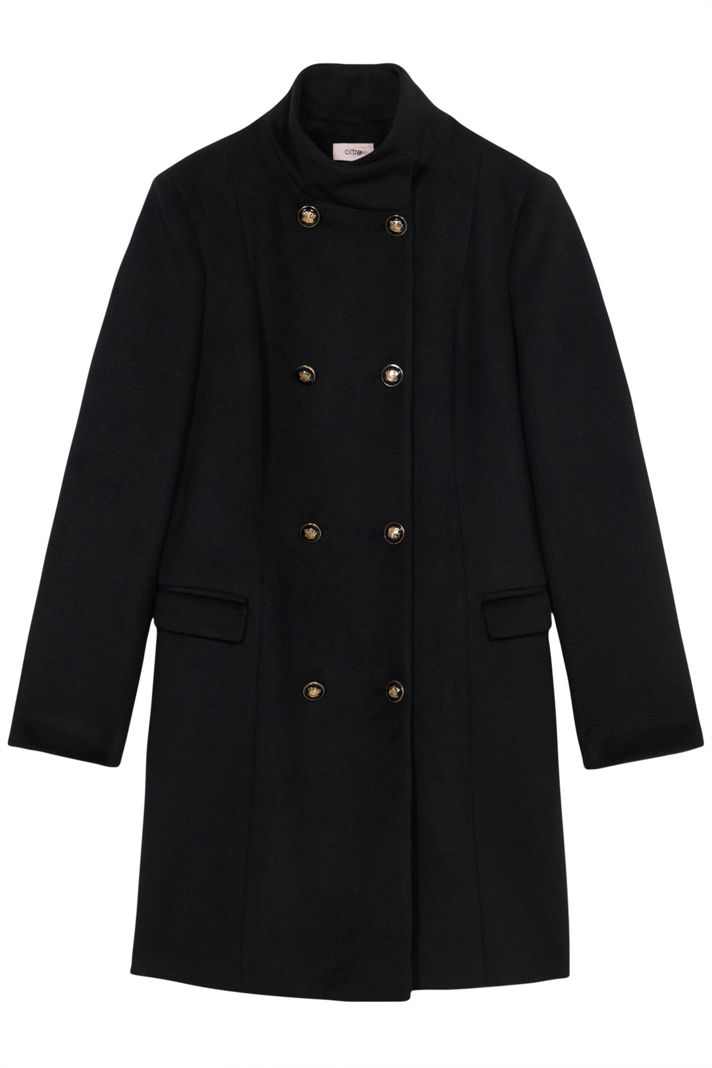 DOUBLE-BREASTED COAT WITH BELT BLACK 3
