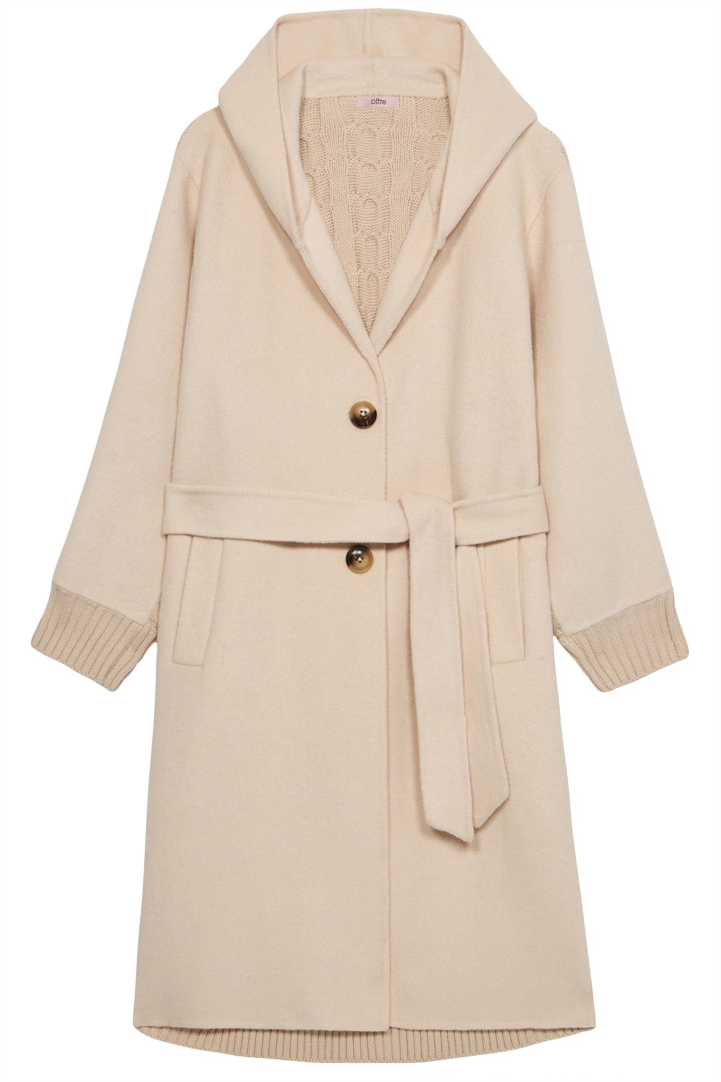 CLOTH AND KNIT COAT BEIGE 3