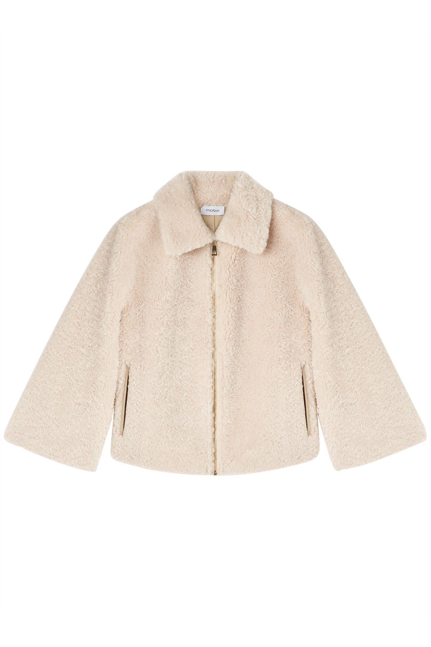 TEDDY CAPE WITH ZIP WHITE 4