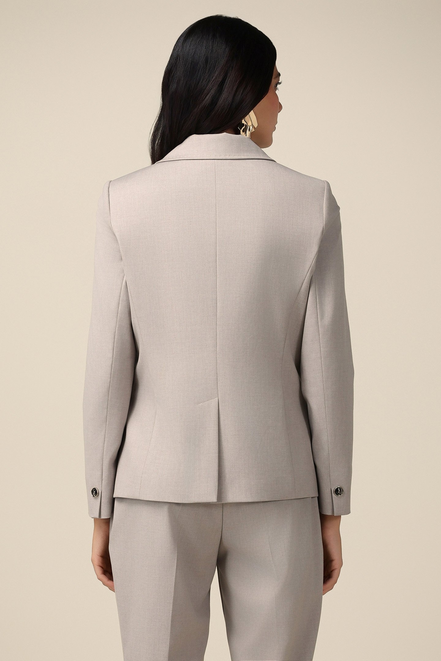 BLAZER WITH TAILORED STITCHING GREY 2