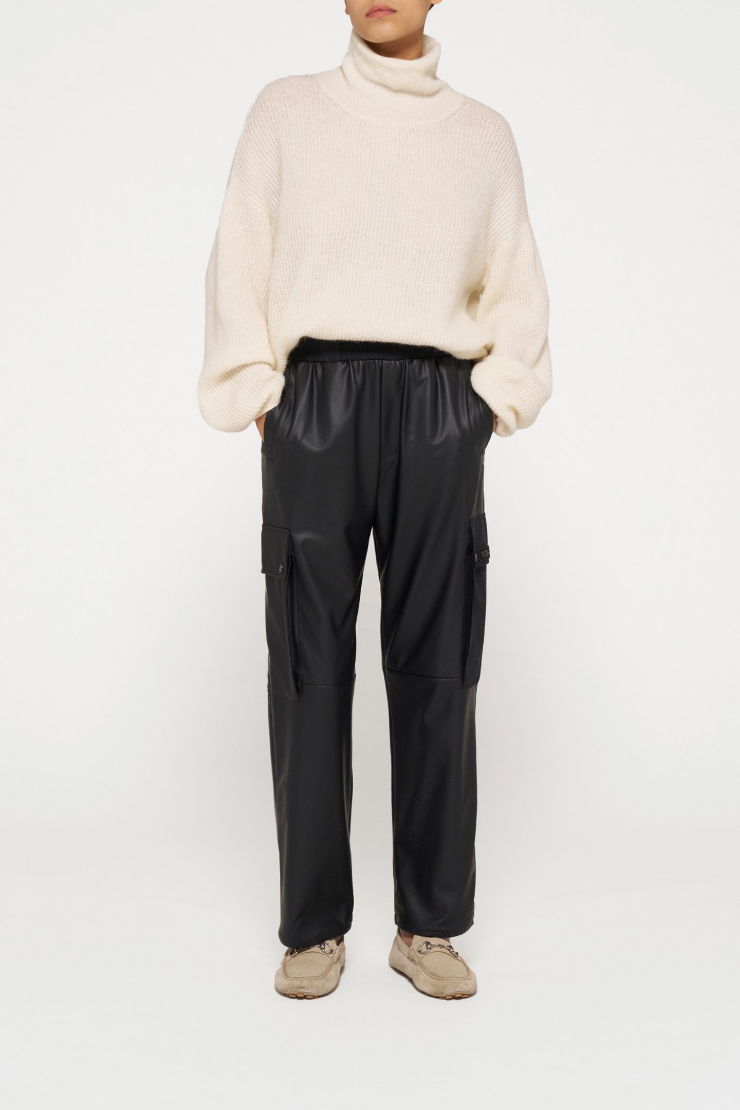 LEATHERLOOK CARGO PANTS 1012 2