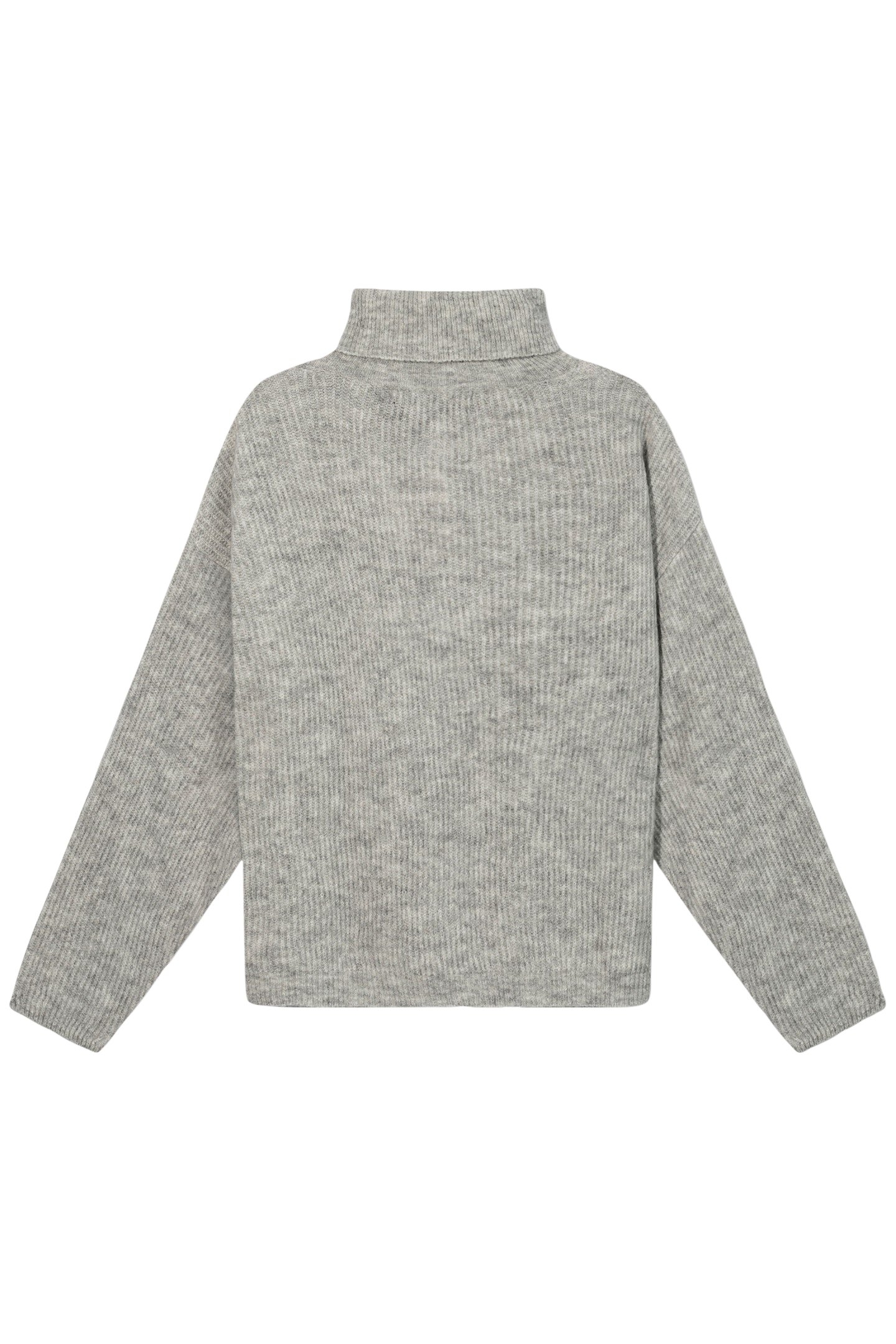 COLL SWEATER SOFT KNIT LIGHT GREY MELEE 5