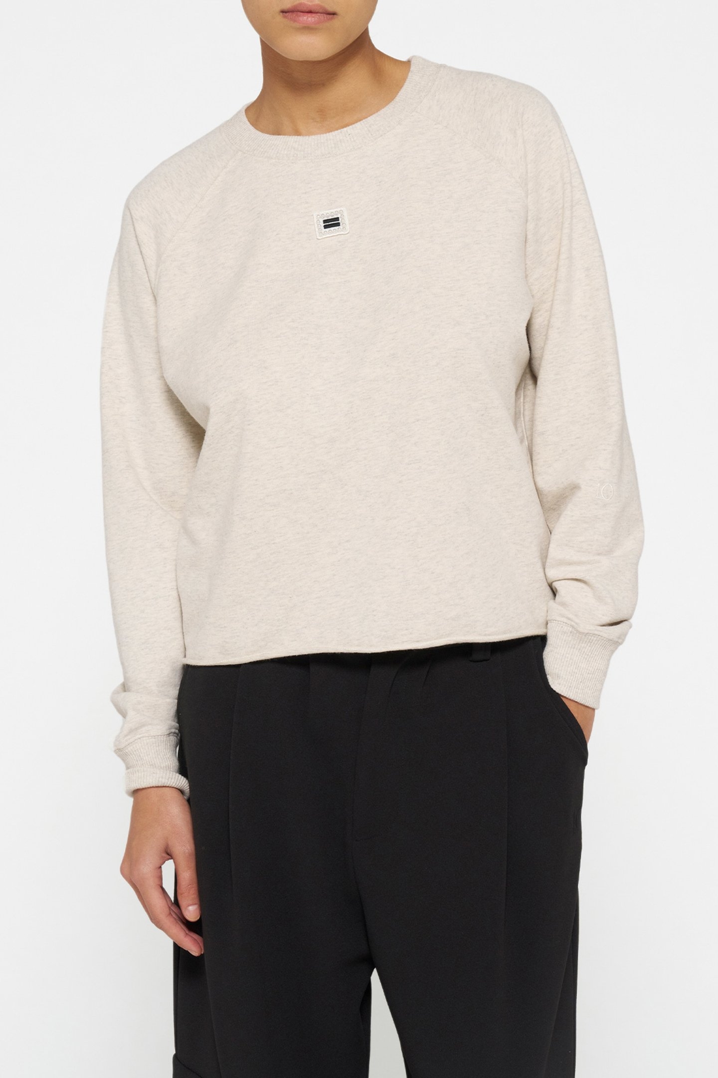 CREW NECK PEARLS SOFT WHITE MELEE 1