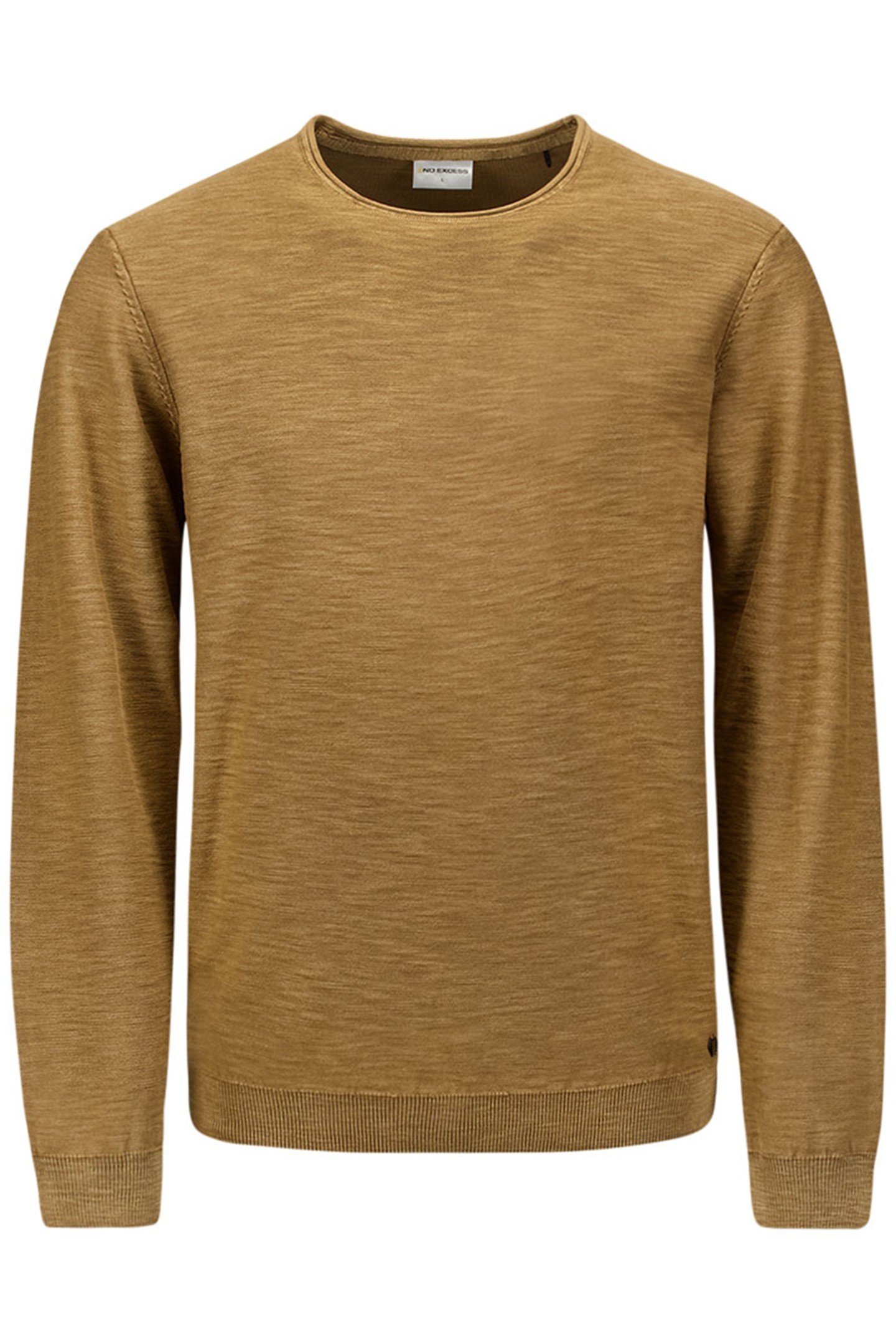 PULLOVER CREWNECK GARMENT DYED + STONE WASHED KHAKI 4