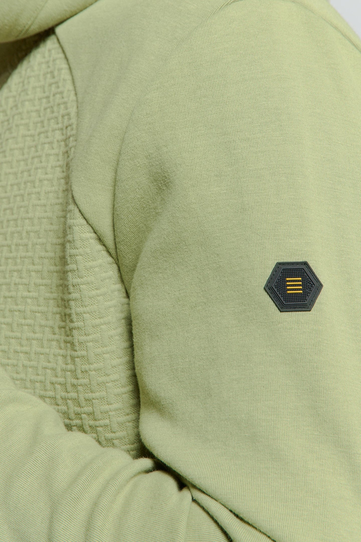 SWEATER HOODED FULL ZIPPER DOUBLE LAYER JACQUARD STRETCH SMO 7