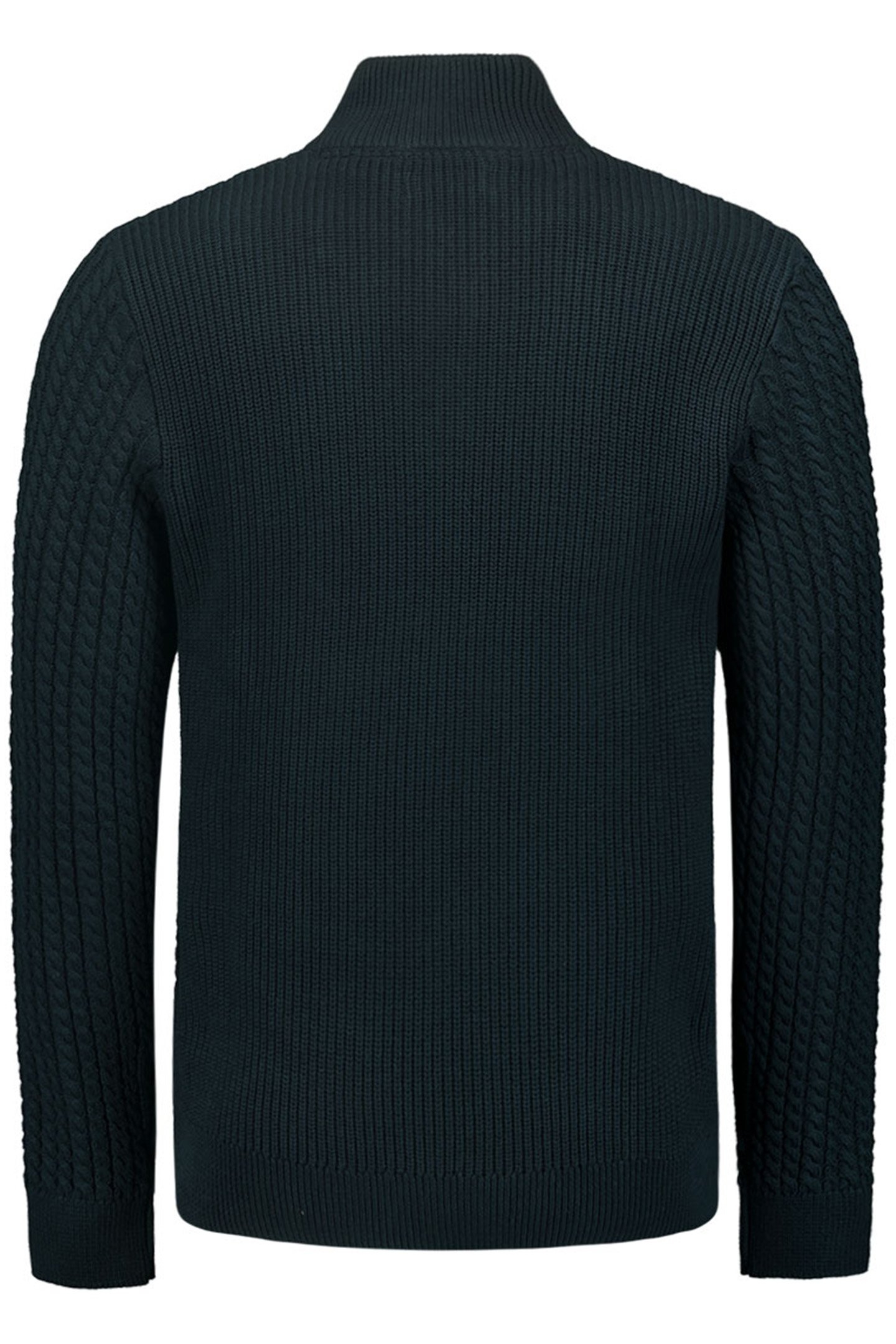 PULLOVER HALF ZIPPER AND BUTTON SOLID JACQUARD NIGHT 5