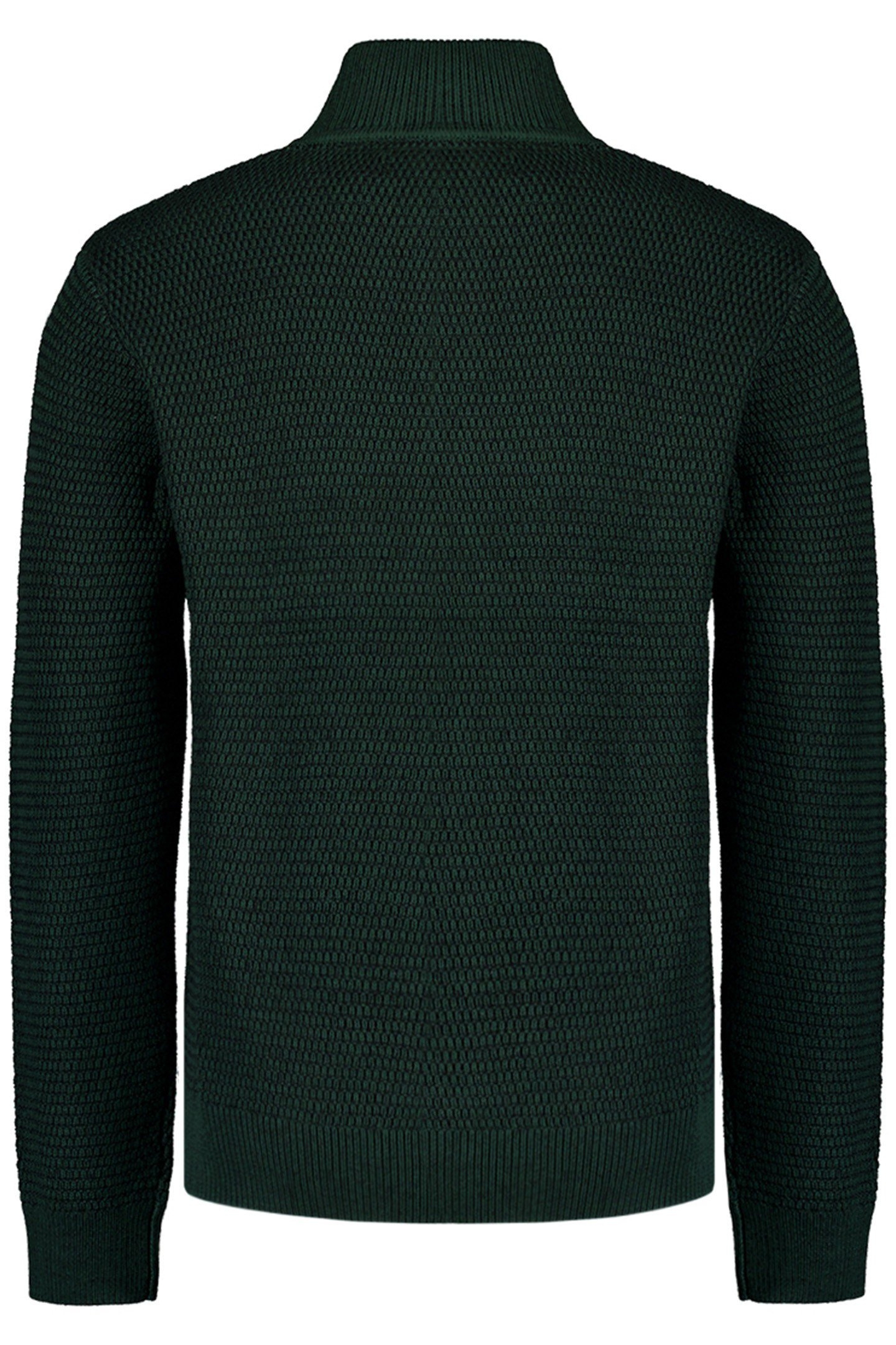 PULLOVER HALF ZIPPER 2 COLOURED MELANGE DARK GREEN 5