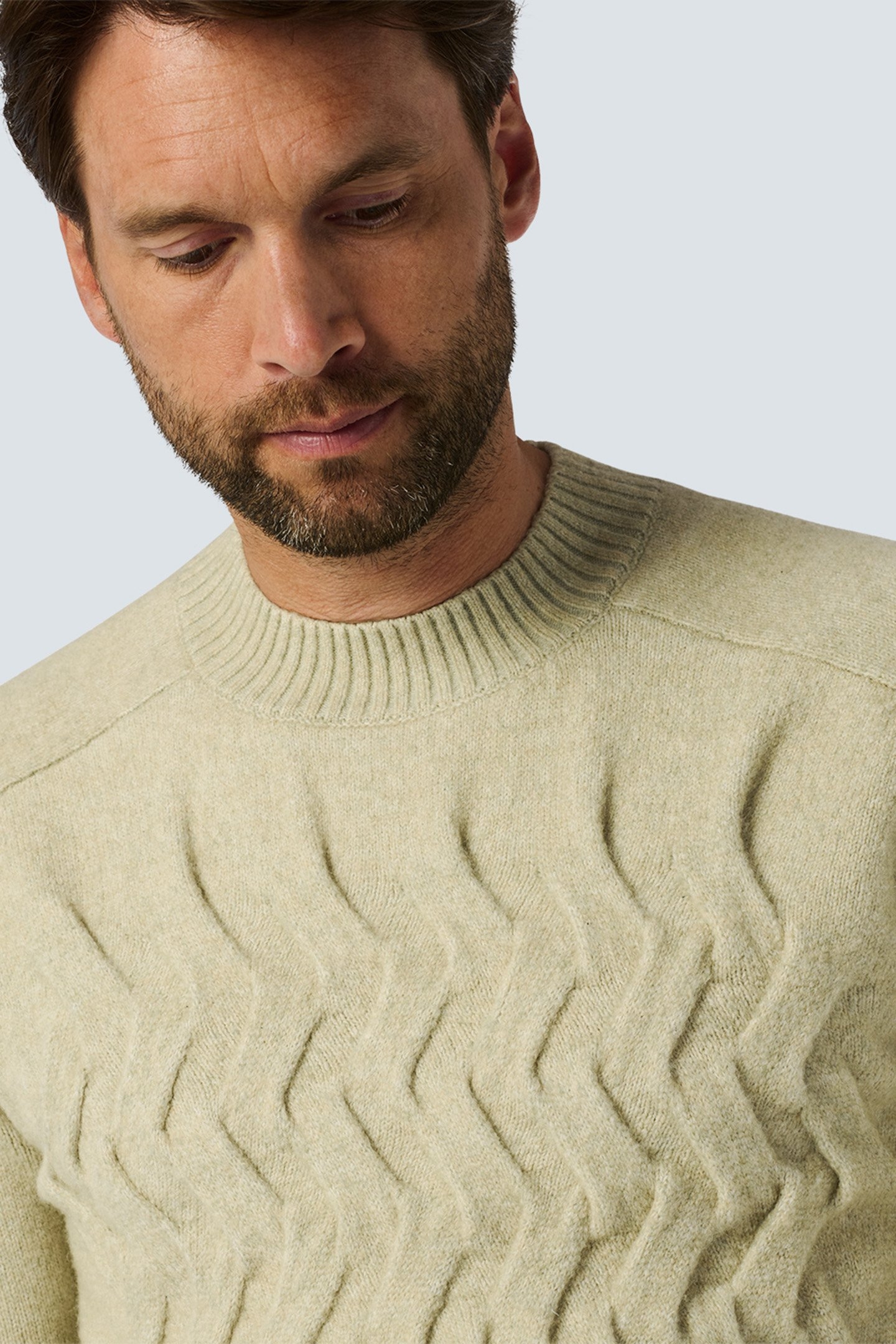 PULLOVER CREWNECK 2 COLOURED JACQUARD WITH WOOL CEMENT 6