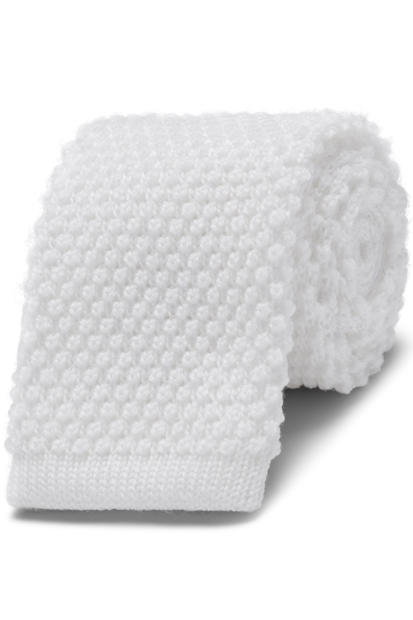 TIE-WHITE-KNITTED 1