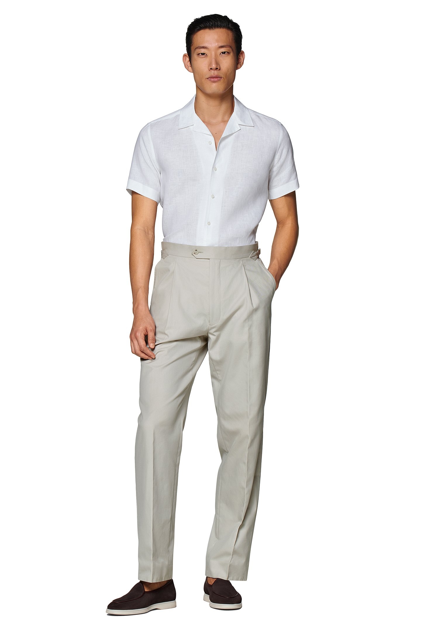 PURE LINEN WHITE SHORT SLEEVE CAMP WHITE 3