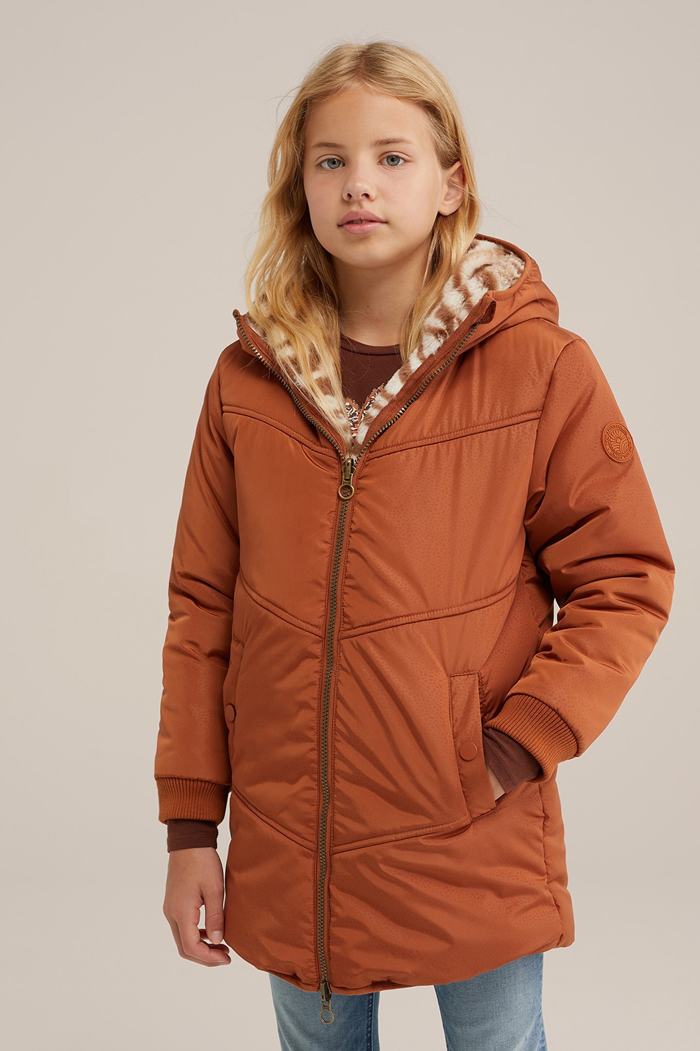 JACKET REVERSIBLE PARKA CINNAMON BROWN 1