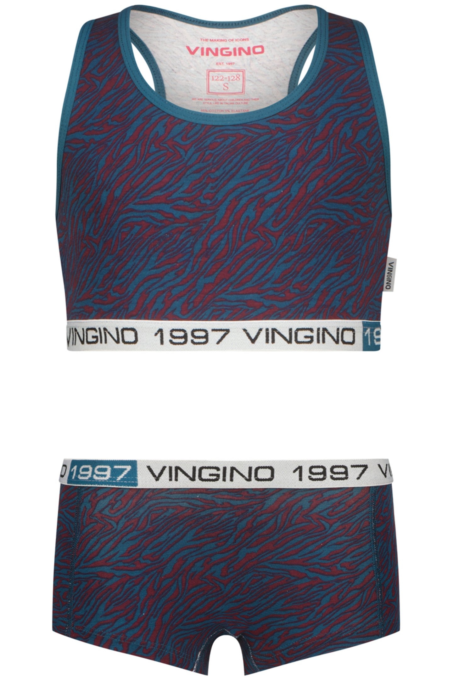 GIRLS G-WO25-8 ZEBRA RACER SET 2 PACK UNDERWEAR & SLEEPWEAR  1