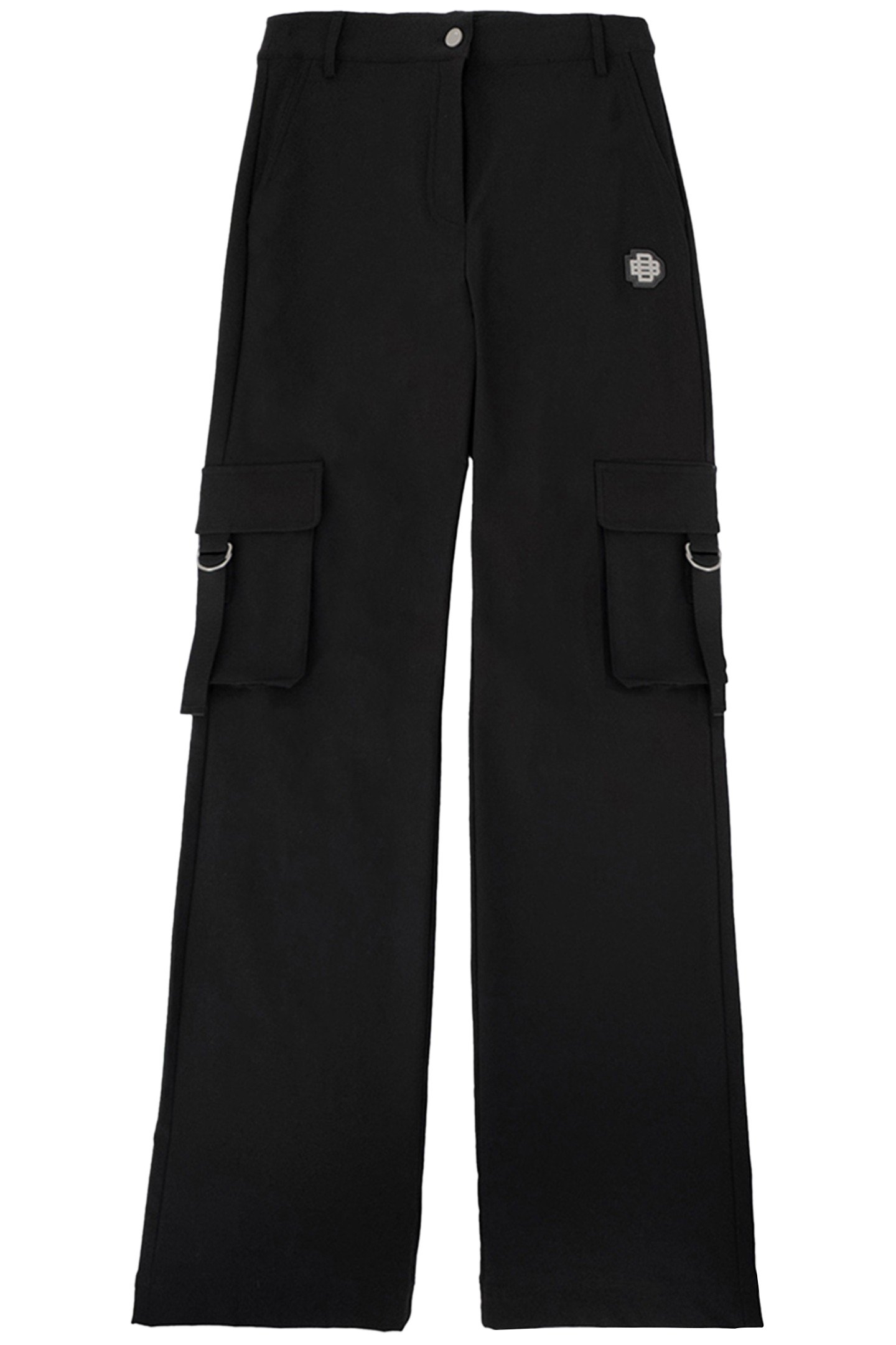 BELTED CARGO PANTS BLACK 5