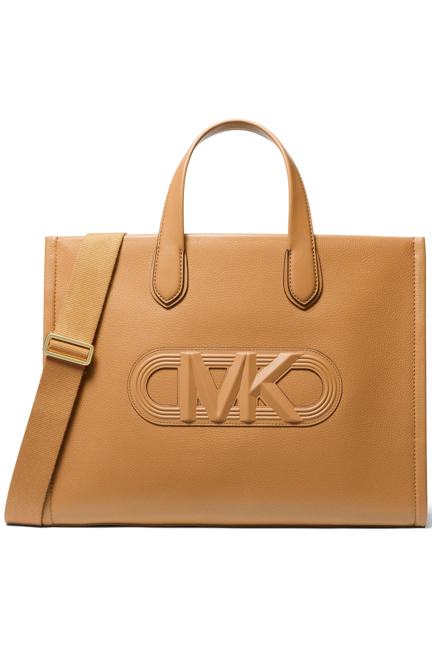 LEATHER GRAB TOTE BAG IN BEIGE 1