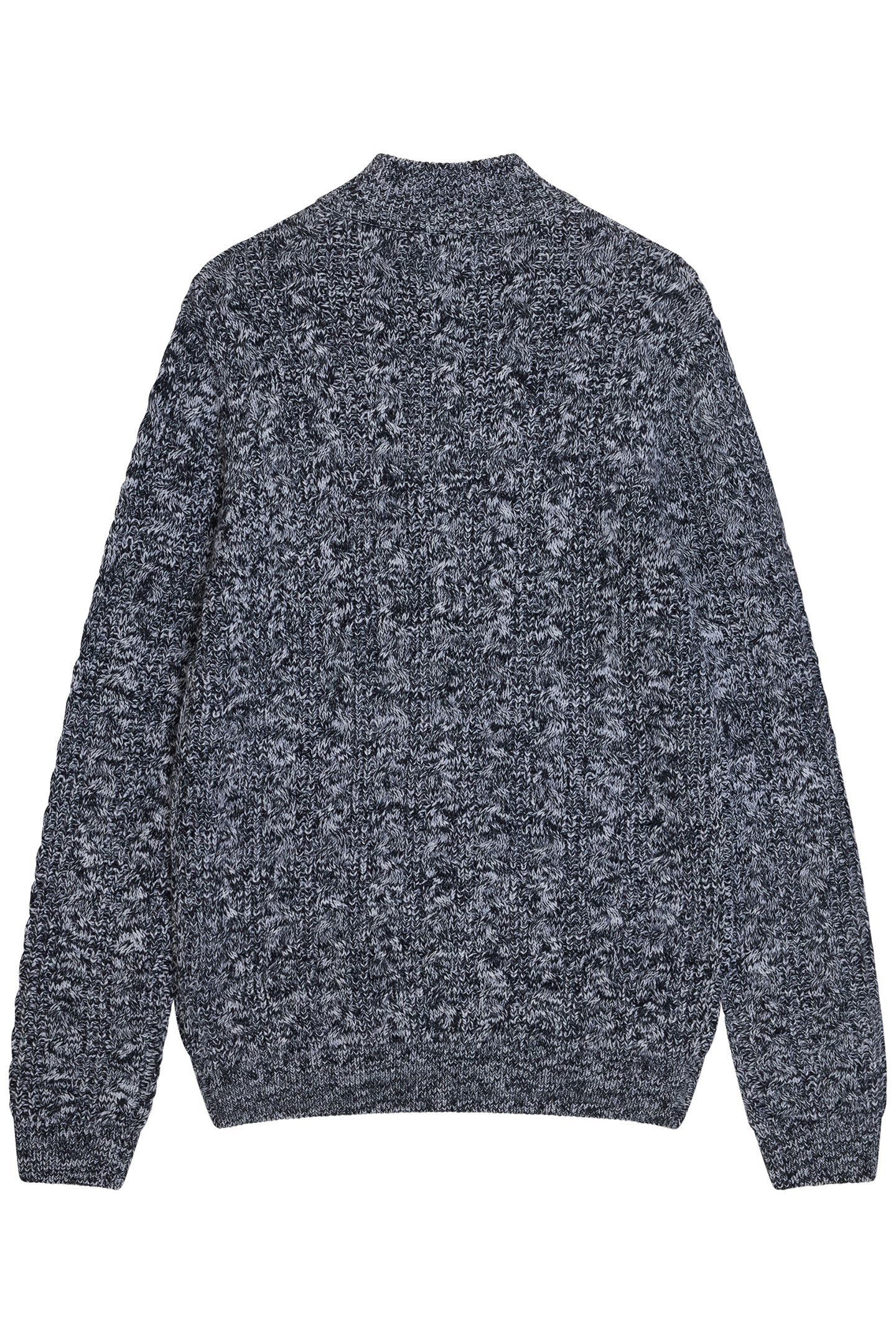 HALF ZIP CABLE TWIST MARINE MEL 2