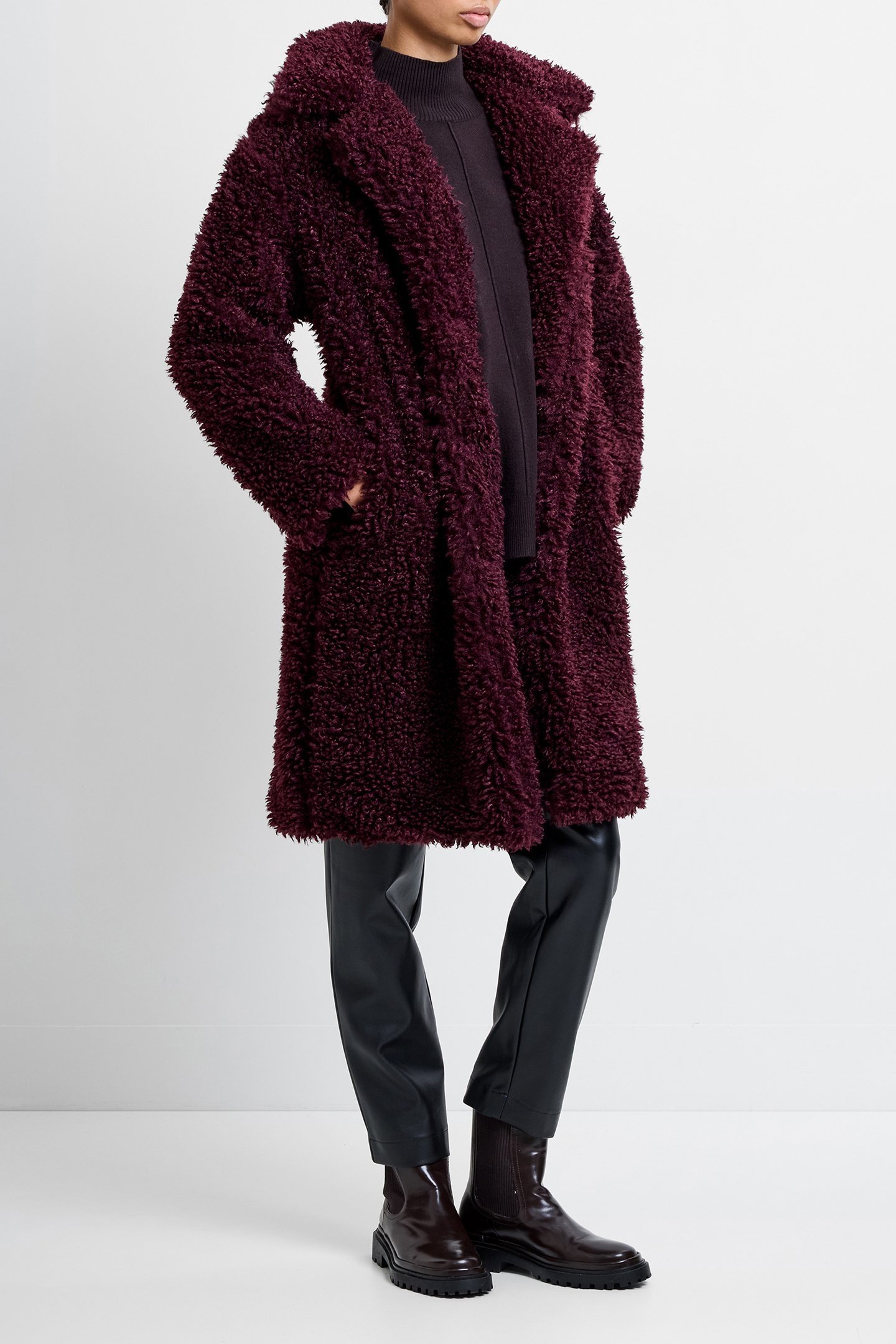 BOUCLE PEAK L BURGUNDY RED 3