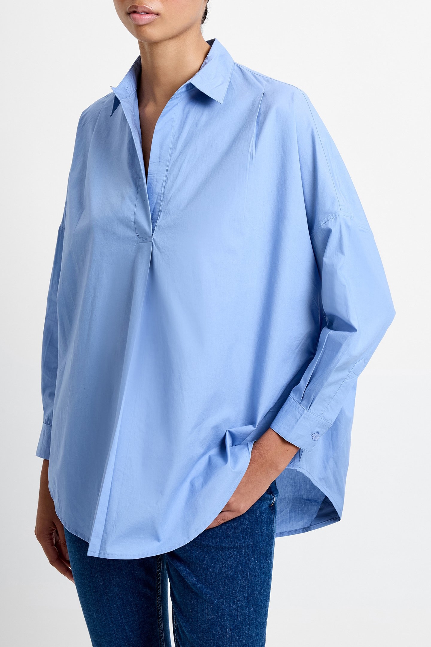 L/S POPOVER DUSTED BLUE 3