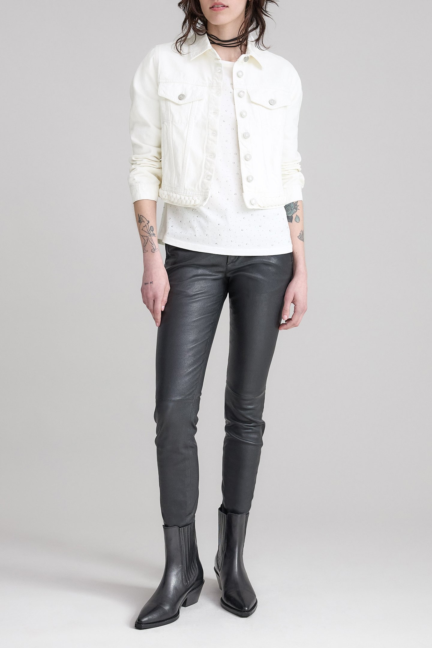 WHITE FACETED STUD TEE-SHIRT OFF-WHITE 4