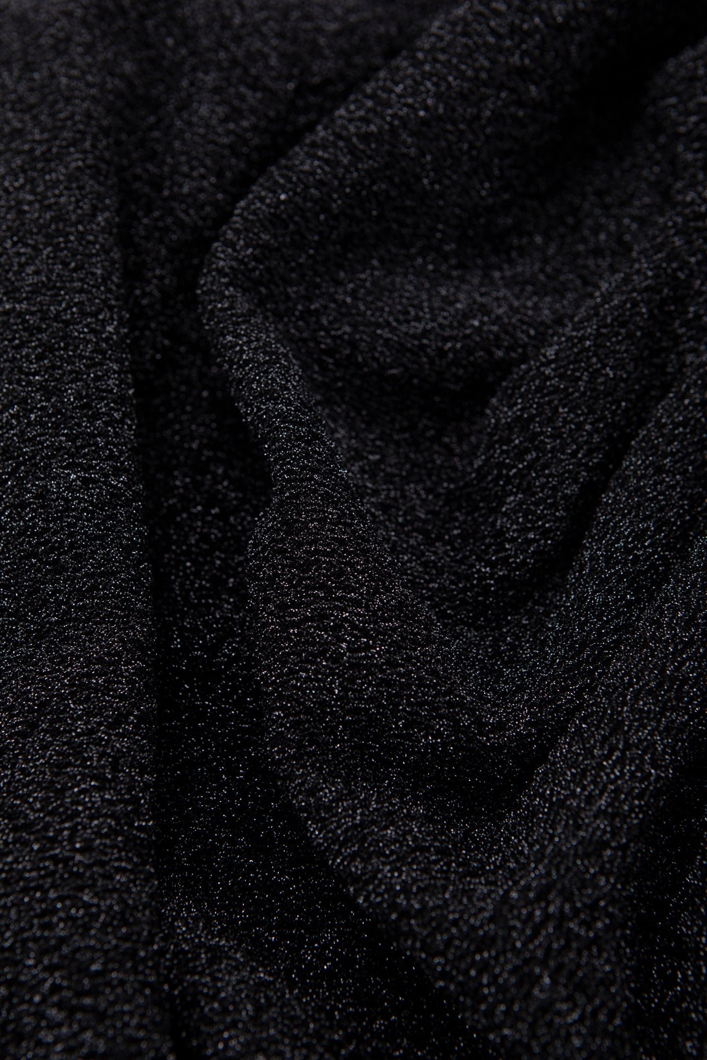 PURE EDITION-BLACK LUREX DRESS ASYMMETRICAL COLLAR BLACK 8