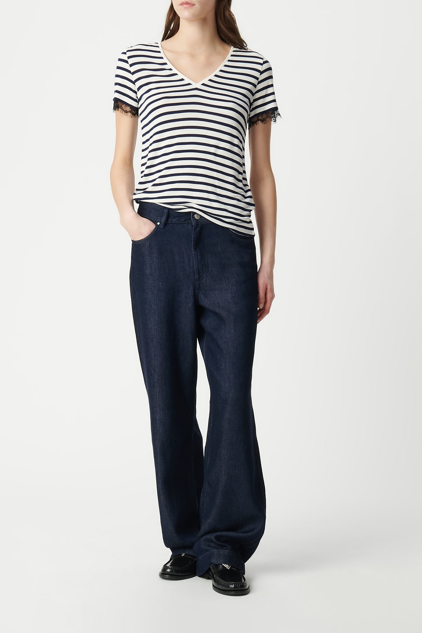 SHORT-SLEEVED LACE SAILOR T-SHIRT NAVY 3