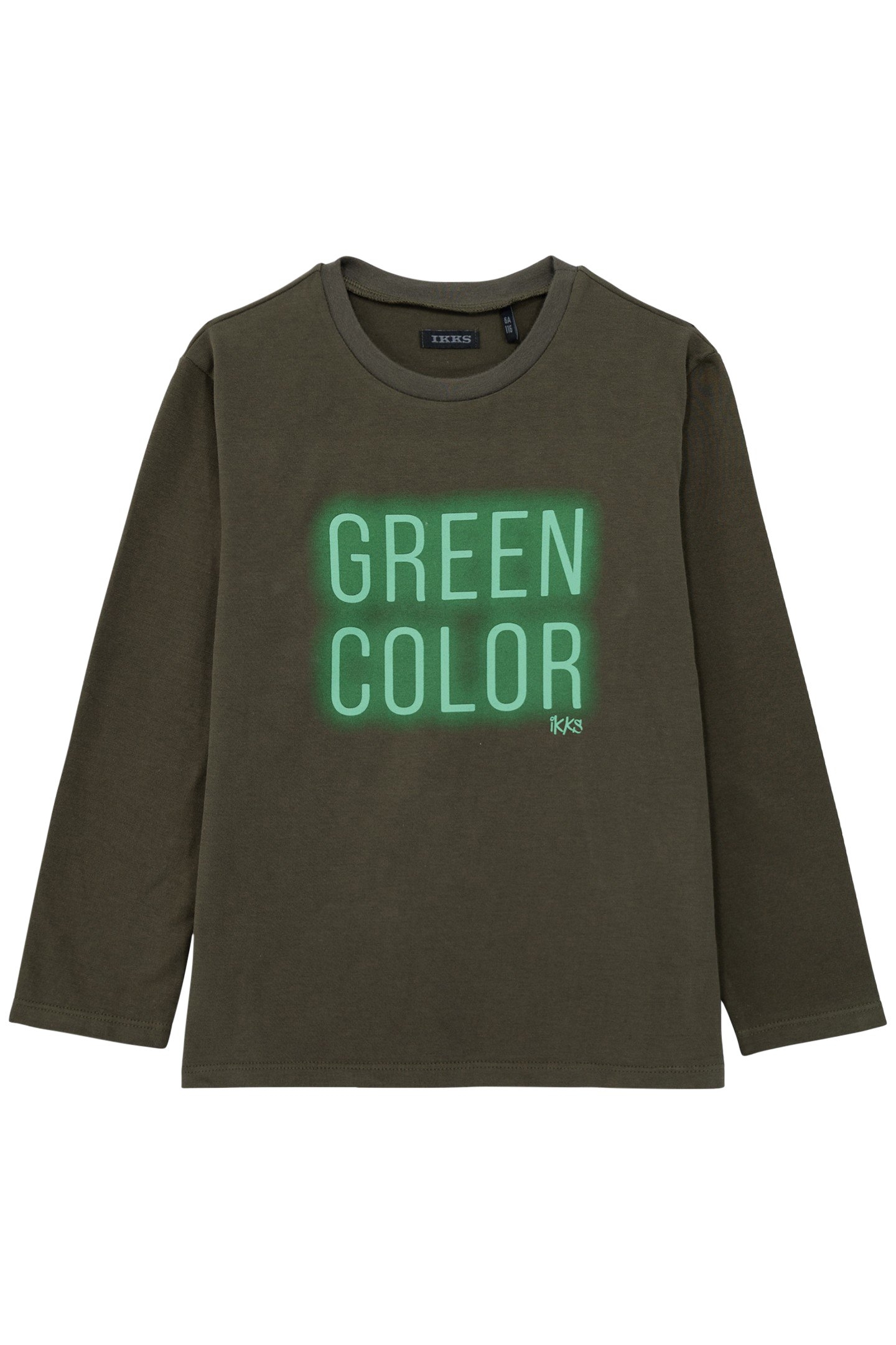 BOY'S KHAKI MESSAGE T-SHIRT 1