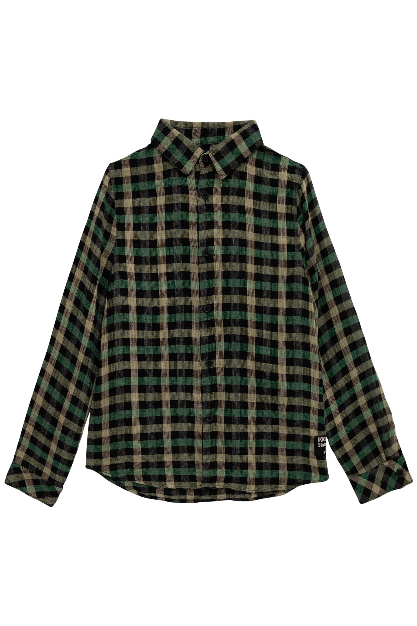 BOY'S KHAKI PLAID SHIRT 1