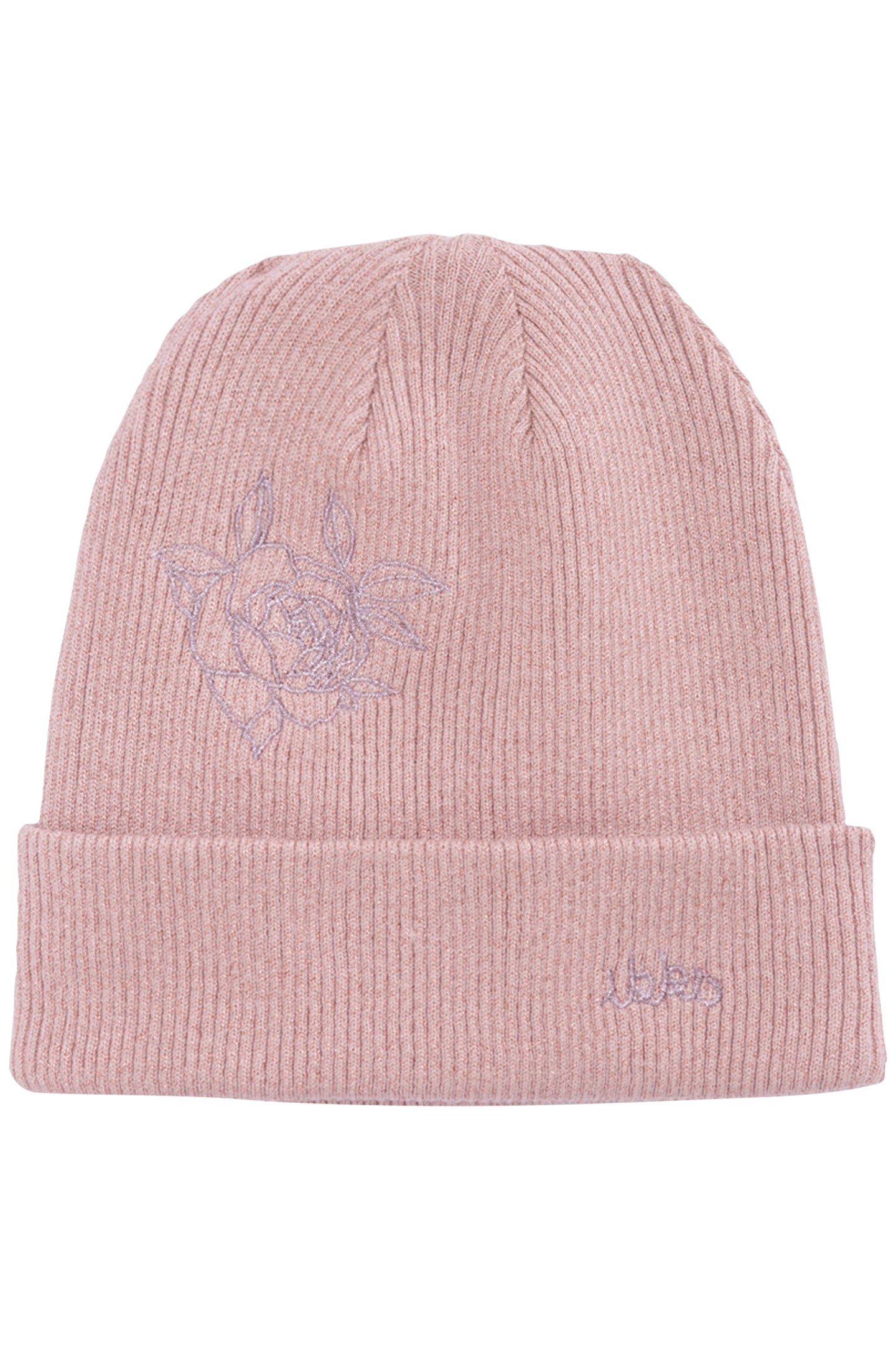 GIRL'S RECYCLED PINK SEQUINED KNIT HAT 1