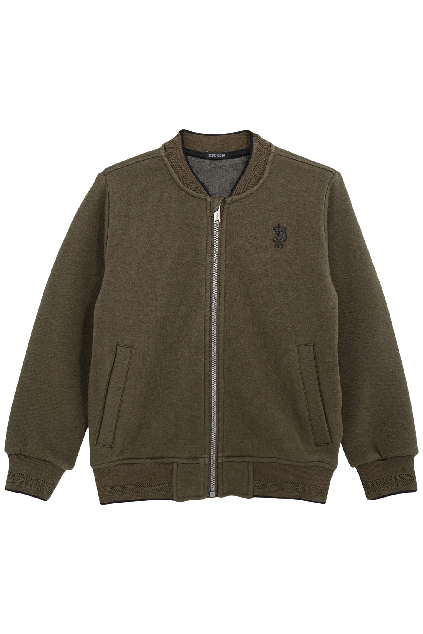 BOY'S ZIPPED KHAKI TEDDY CARDIGAN 1