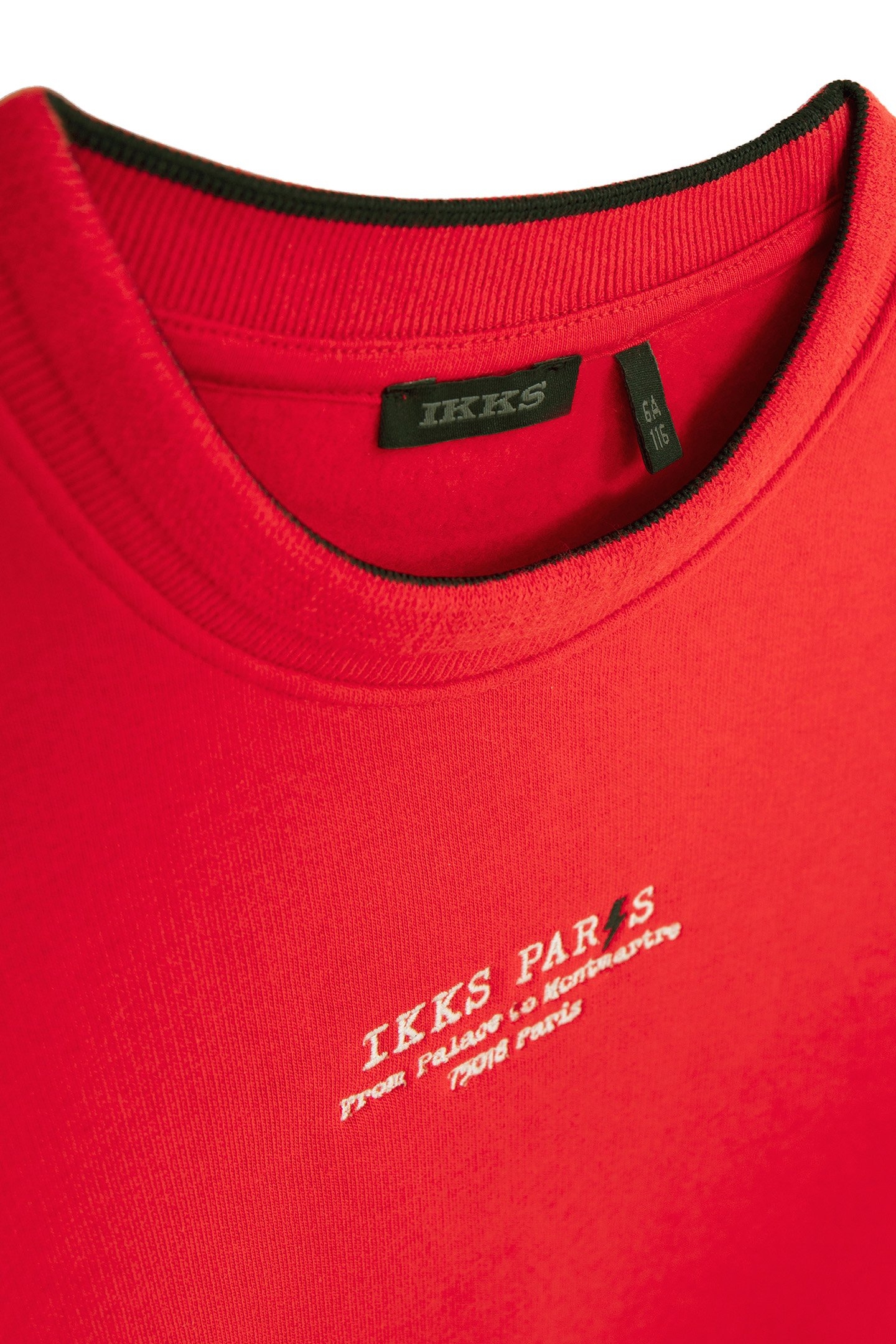 BOY'S RED FLEECE SWEATSHIRT WITH EMBROIDERED MESSAGE 5