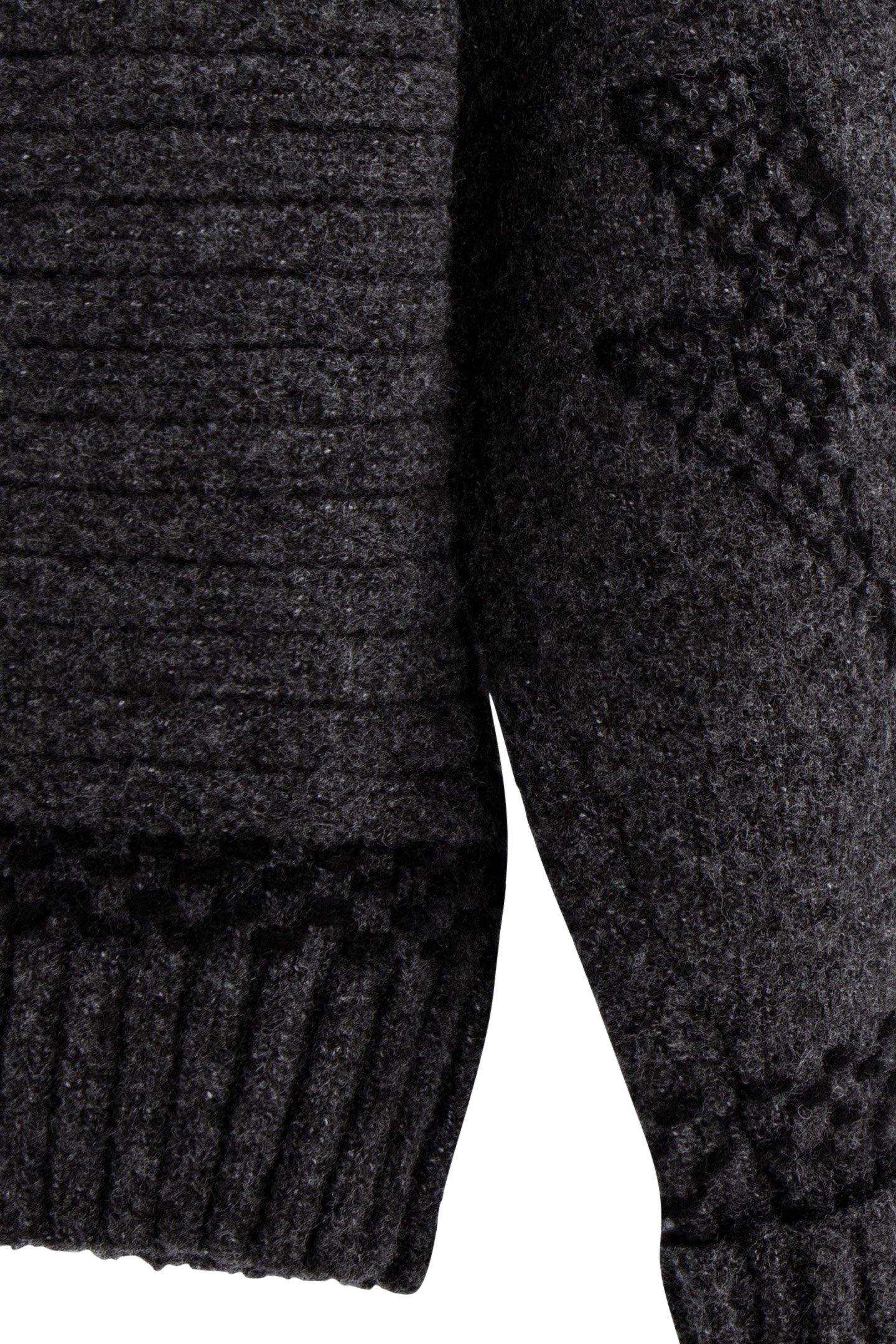 BOY'S GREY LIGHTNING, CHECKERBOARD INTARSIA KNIT CARDIGAN 5