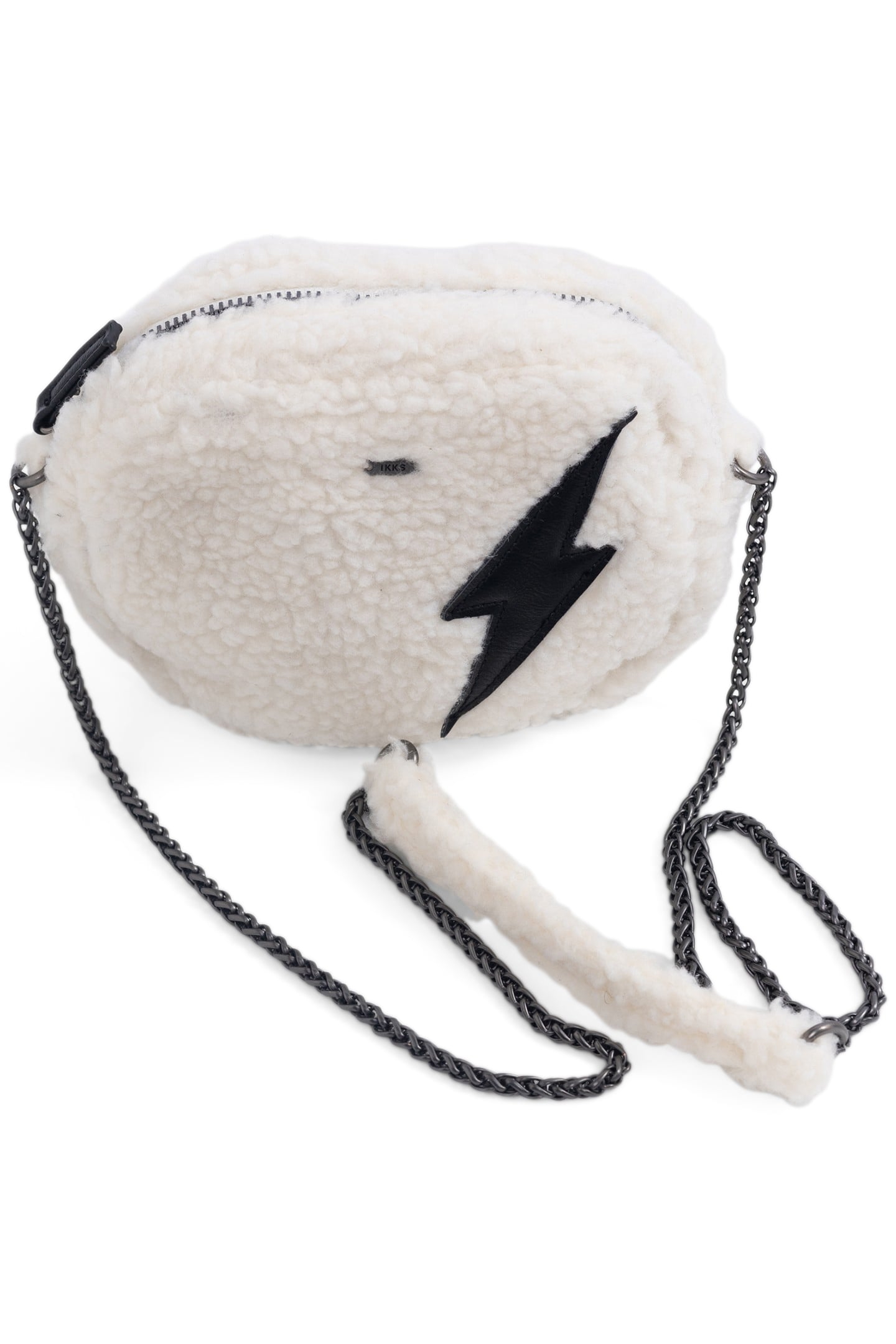 GIRL’S ECRU SHERPA RECYCLED BAG WITH LIGHTNING BADGE 4