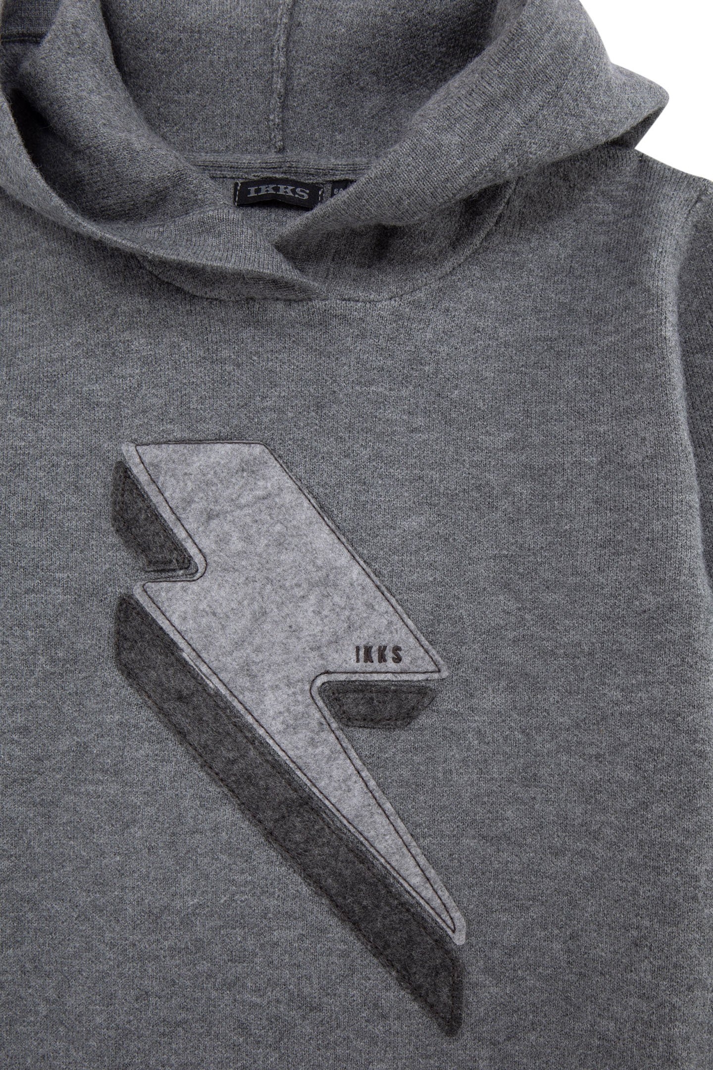 BOY’S GREY KNIT HOODIE WITH XL LIGHTNING BADGE 4