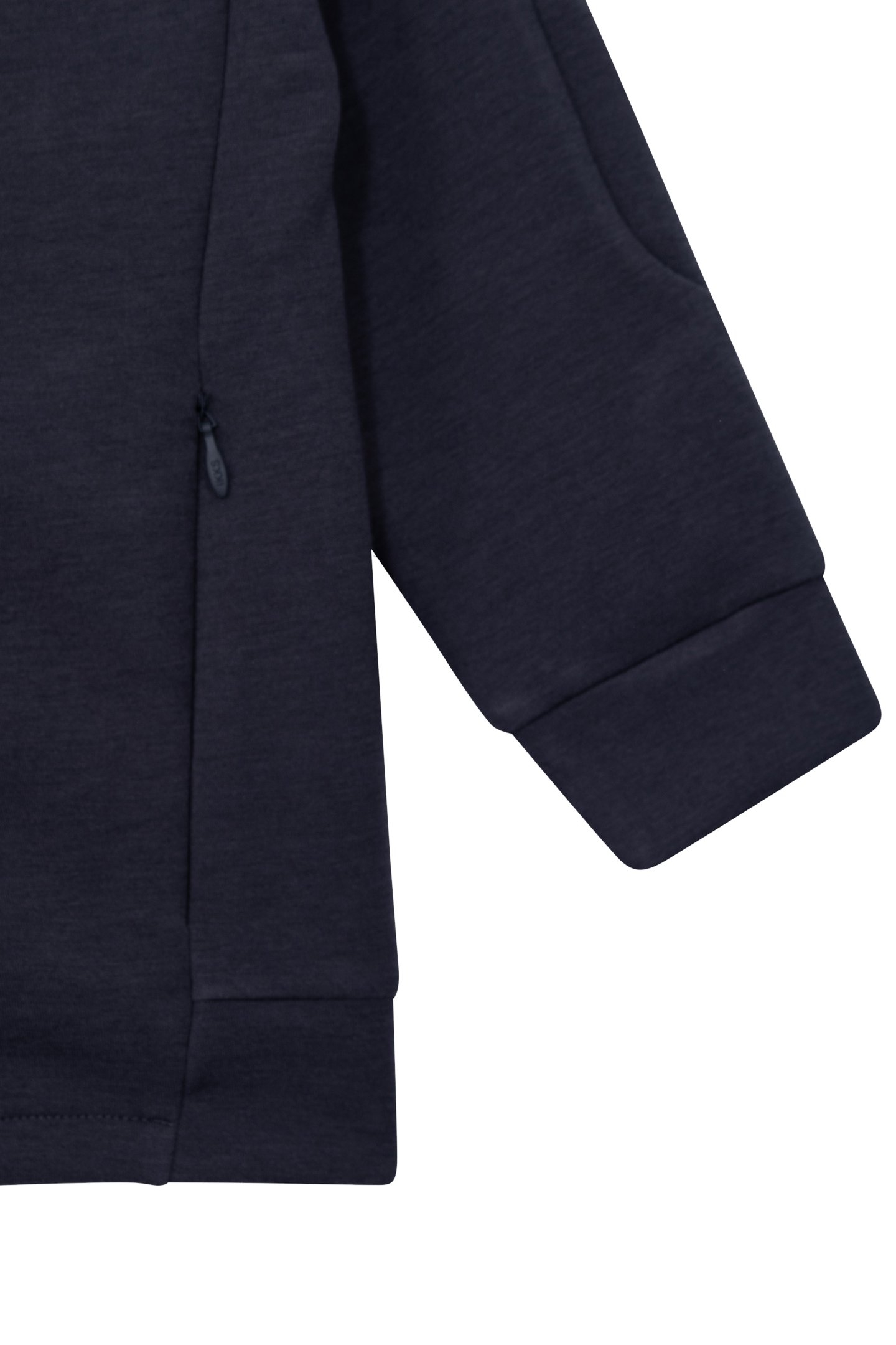 BOY'S GREY MIXED-FABRIC CARDIGAN WITH NYLON QUILTED BACK 5