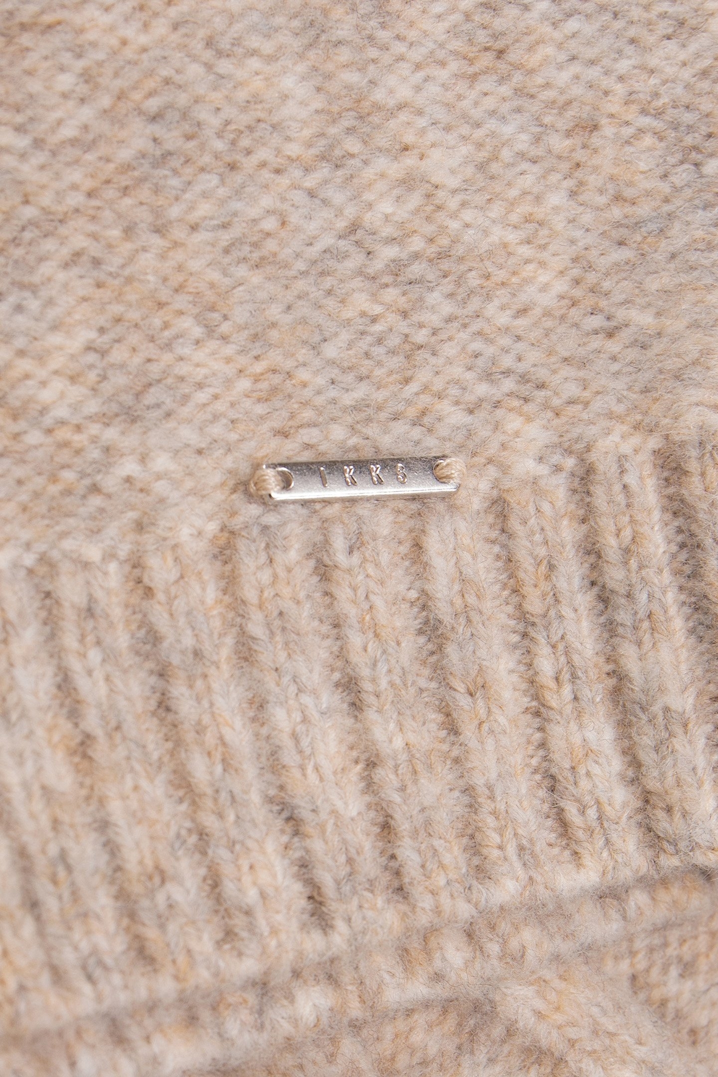 GIRL'S BEIGE MOTTLED CABLE-KNIT DRESS 5