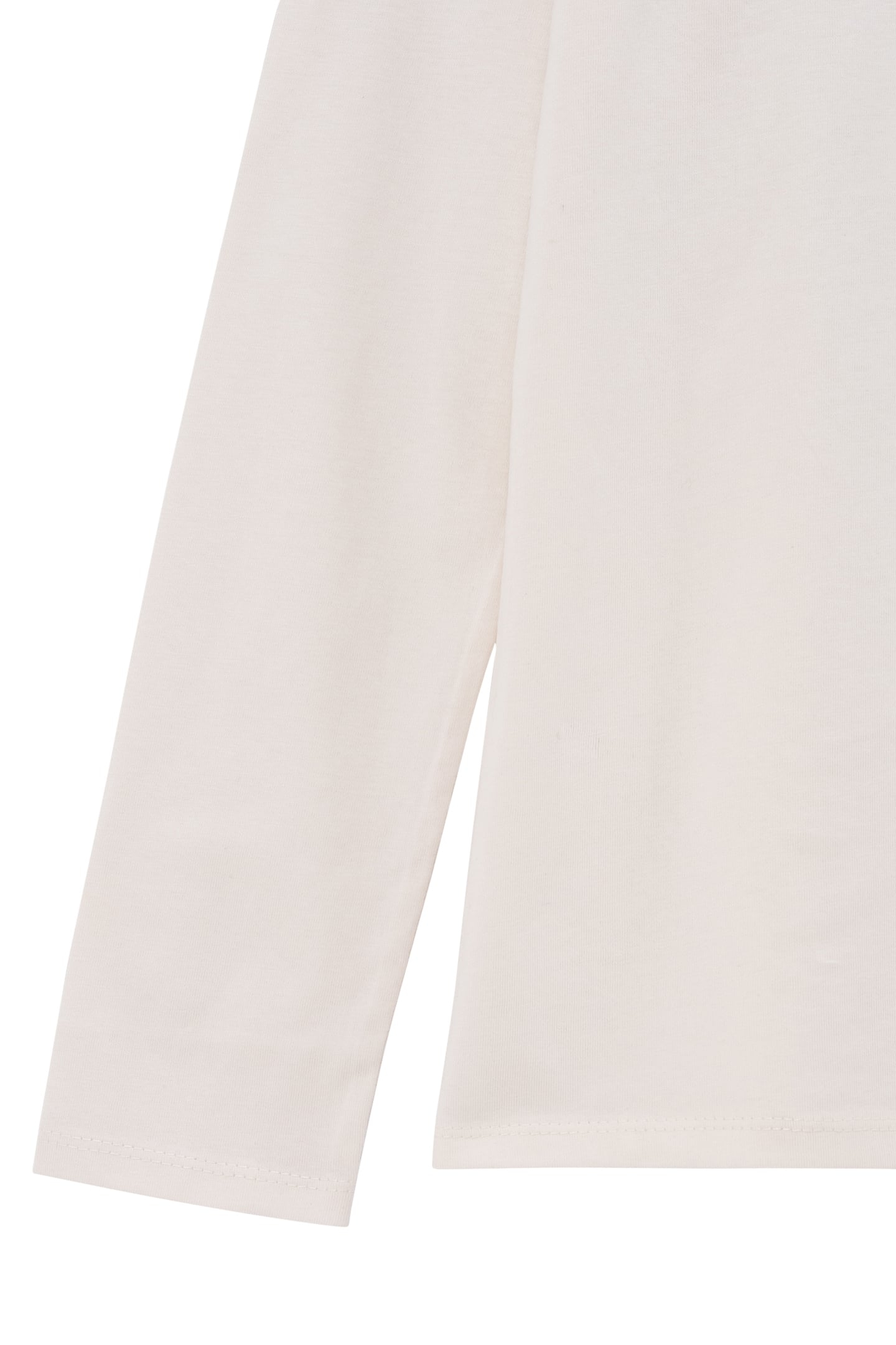 GIRL'S ECRU ORGANIC COTTON T-SHIRT WITH CAT PRINT 4