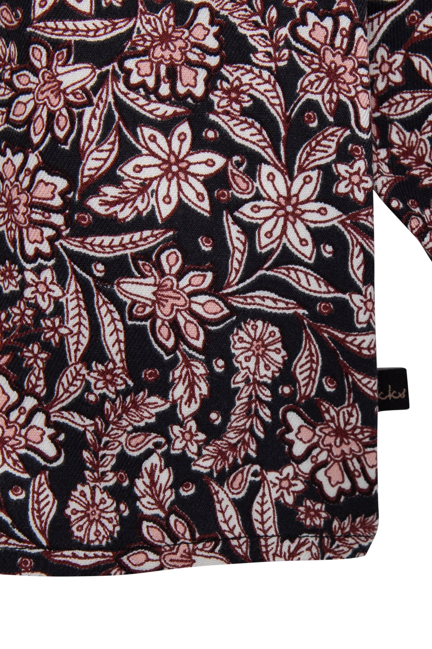 GIRL'S BLACK FLORAL PRINT BLOUSE 6