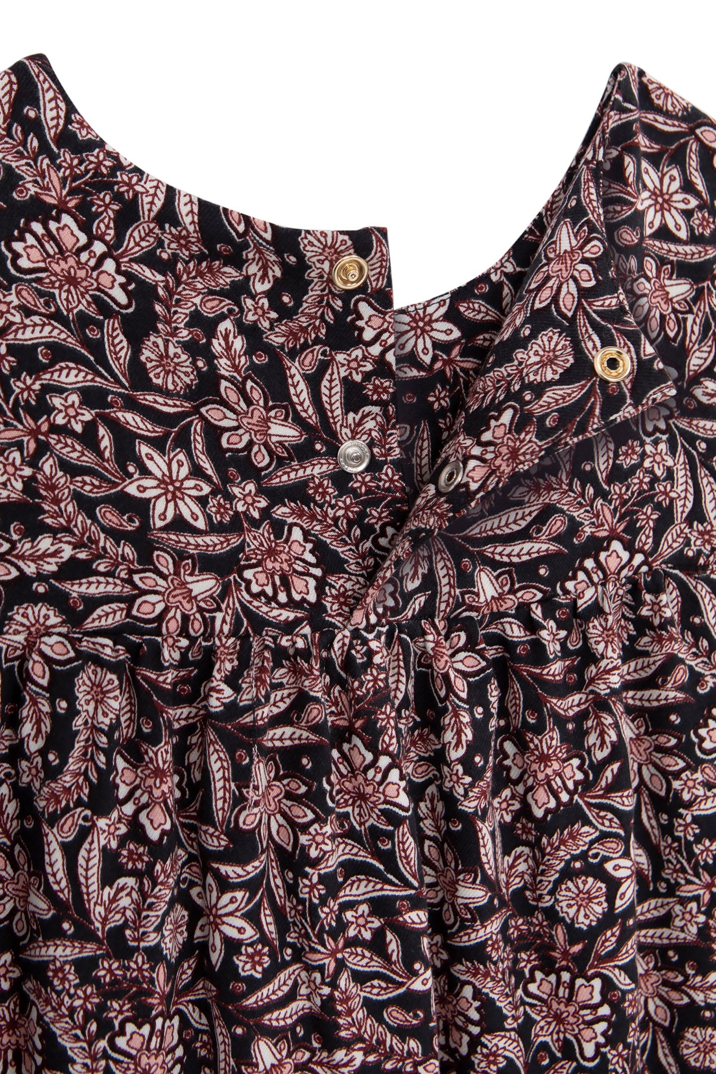 GIRL'S BLACK FLORAL PRINT BLOUSE 5