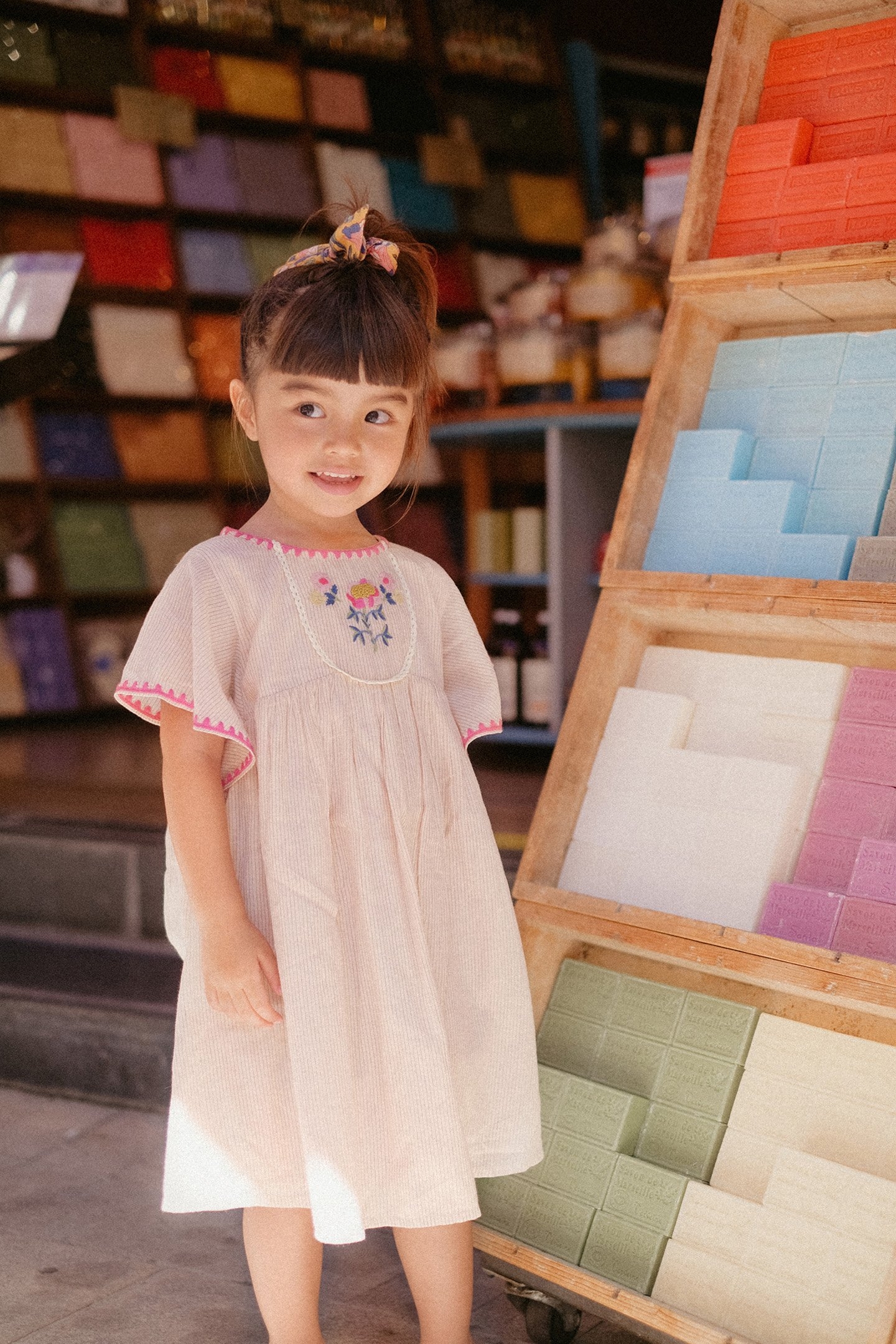 DRESS JOHANNA RASPBERRY STRIPES 1